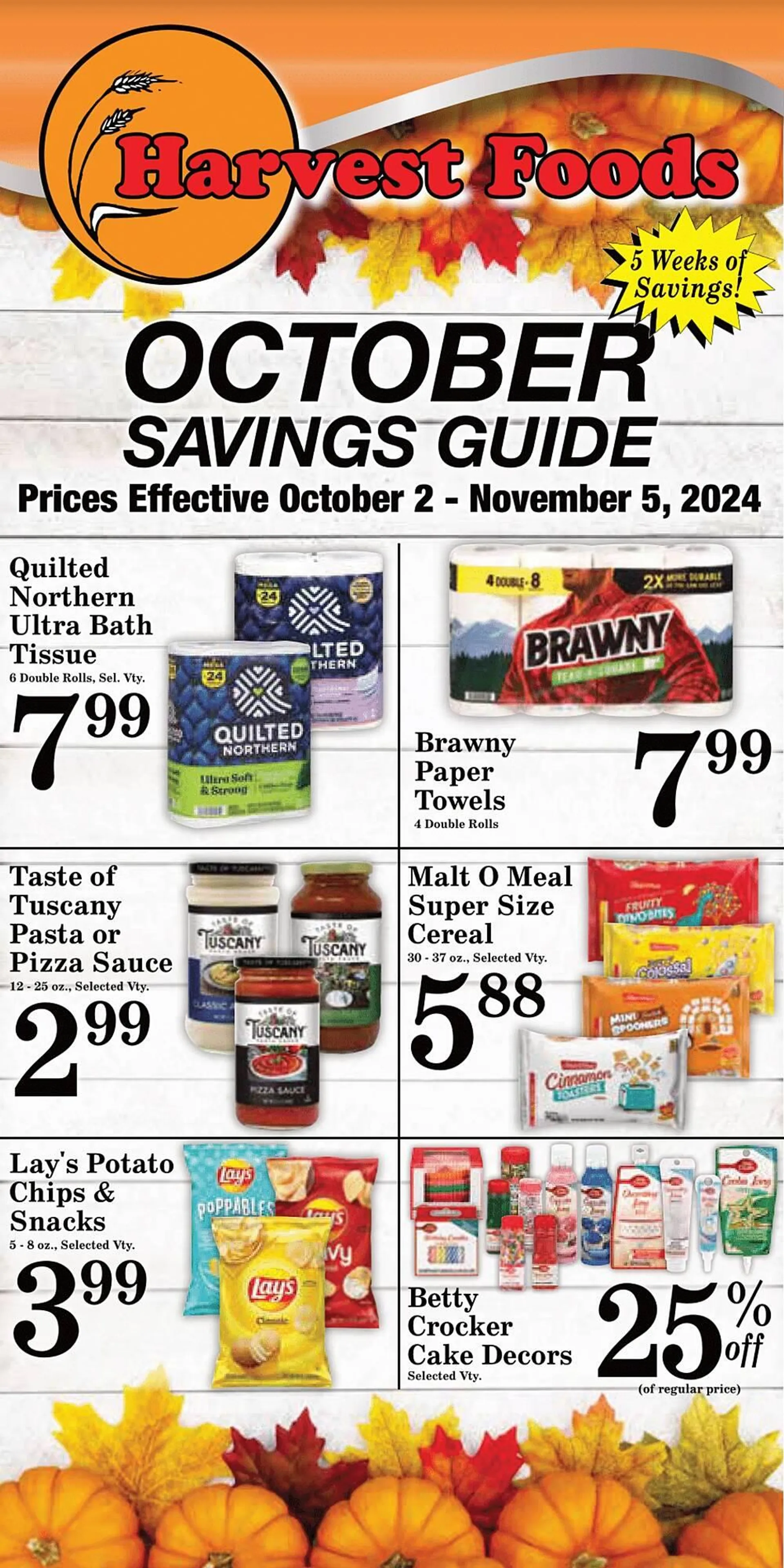 Weekly ad Harvest Foods ad from October 2 to November 5 2024 - Page 2