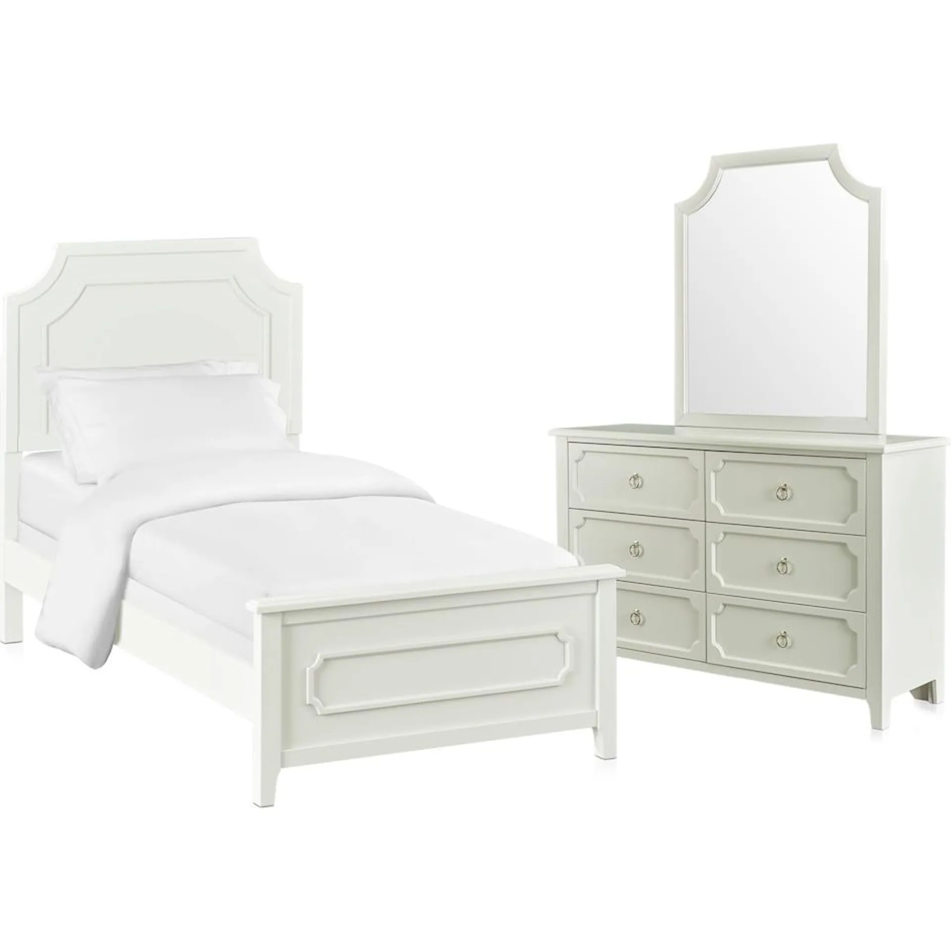 Elle 5-Piece Bedroom Set with Dresser and Mirror