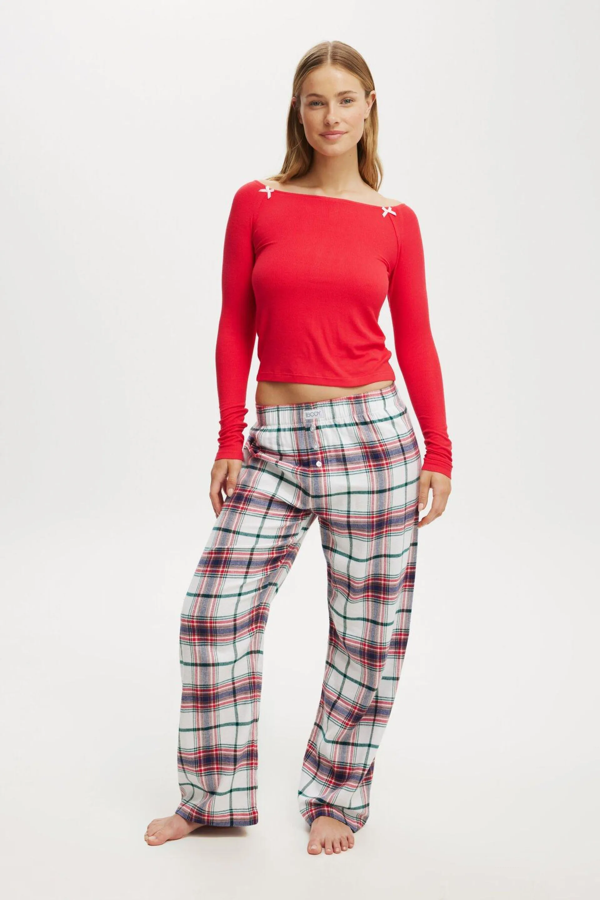 Flannel Boyfriend Boxer Pant