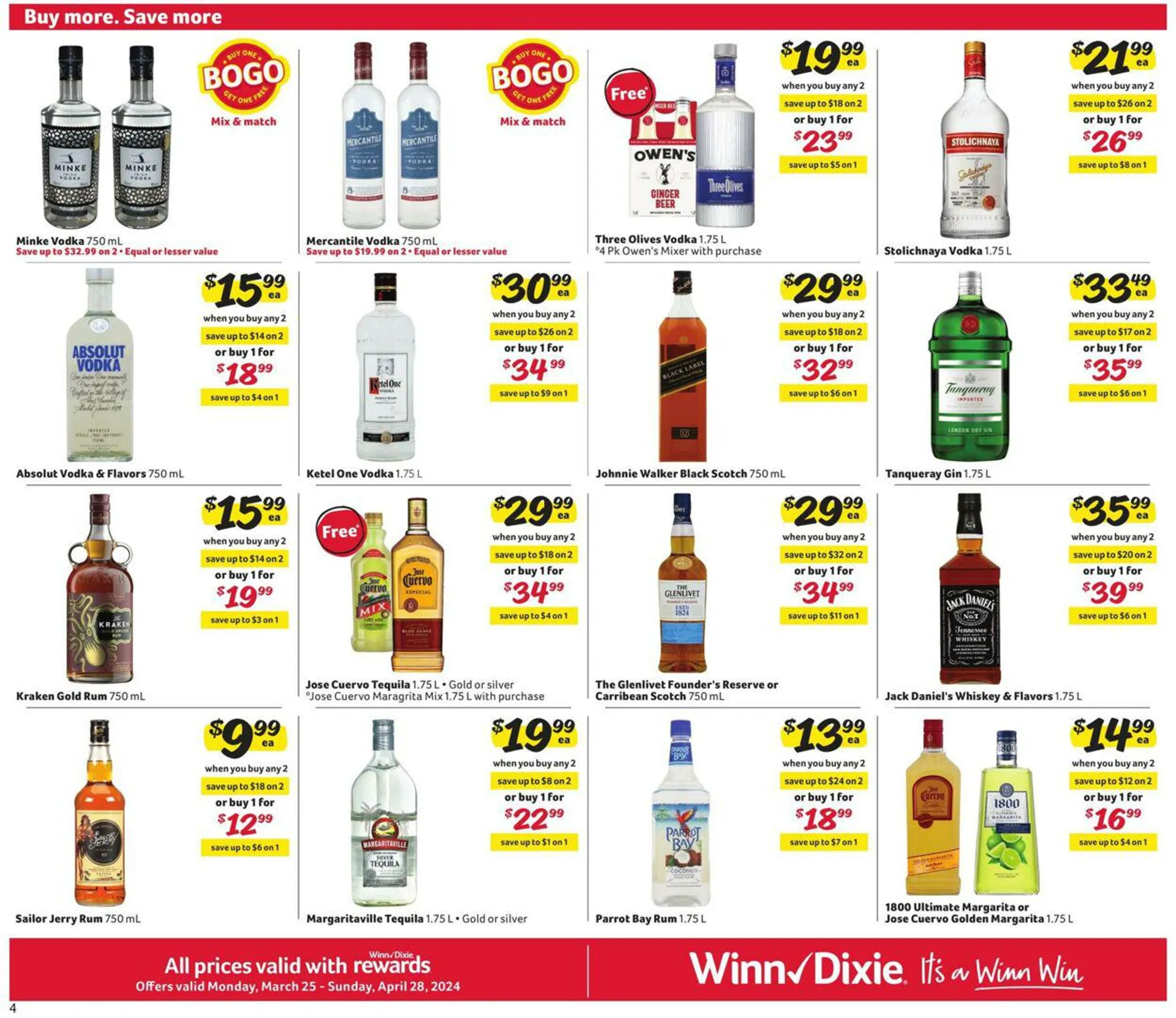 Weekly ad Winn Dixie Current weekly ad from March 25 to April 28 2024 - Page 4