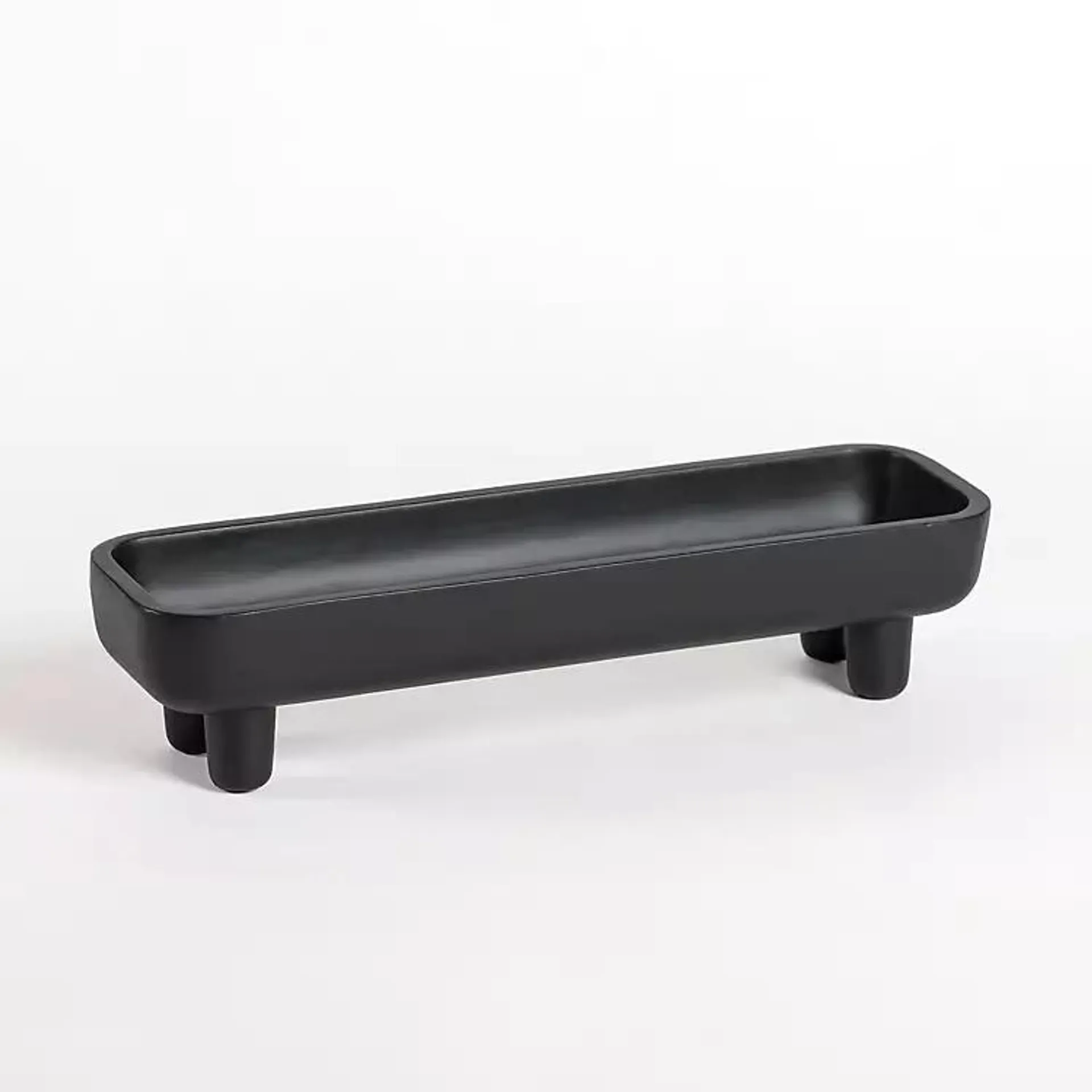 Black Trough with Legs, 21.5 in.