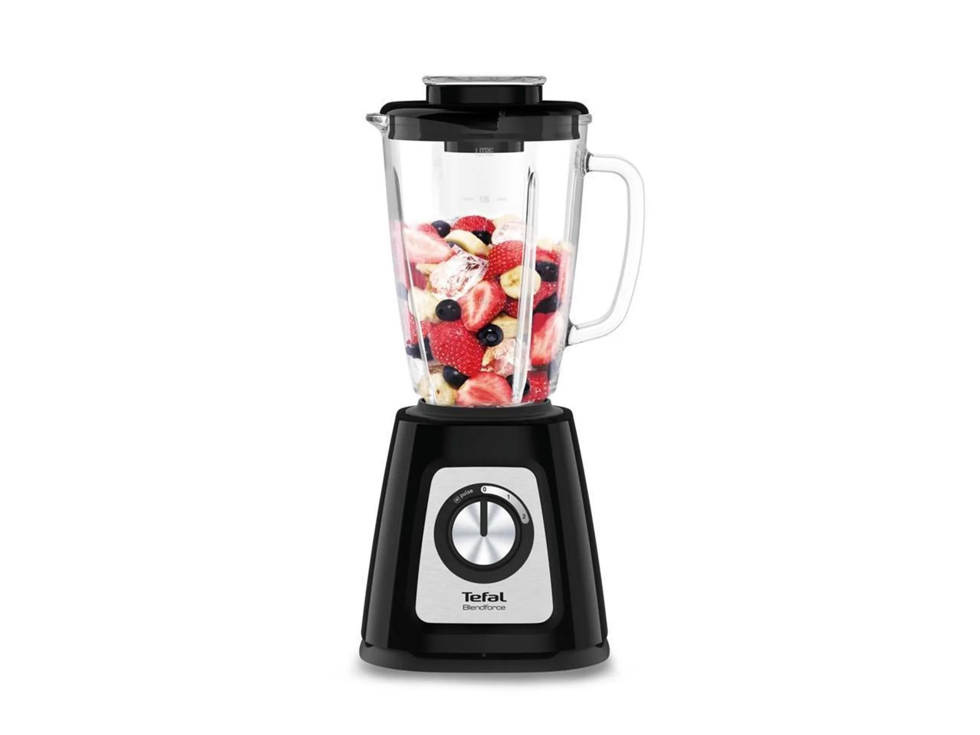 Tefal BlendForce II BL4358 blender 1.25 L Tabletop blender 800 W Black, Brushed steel