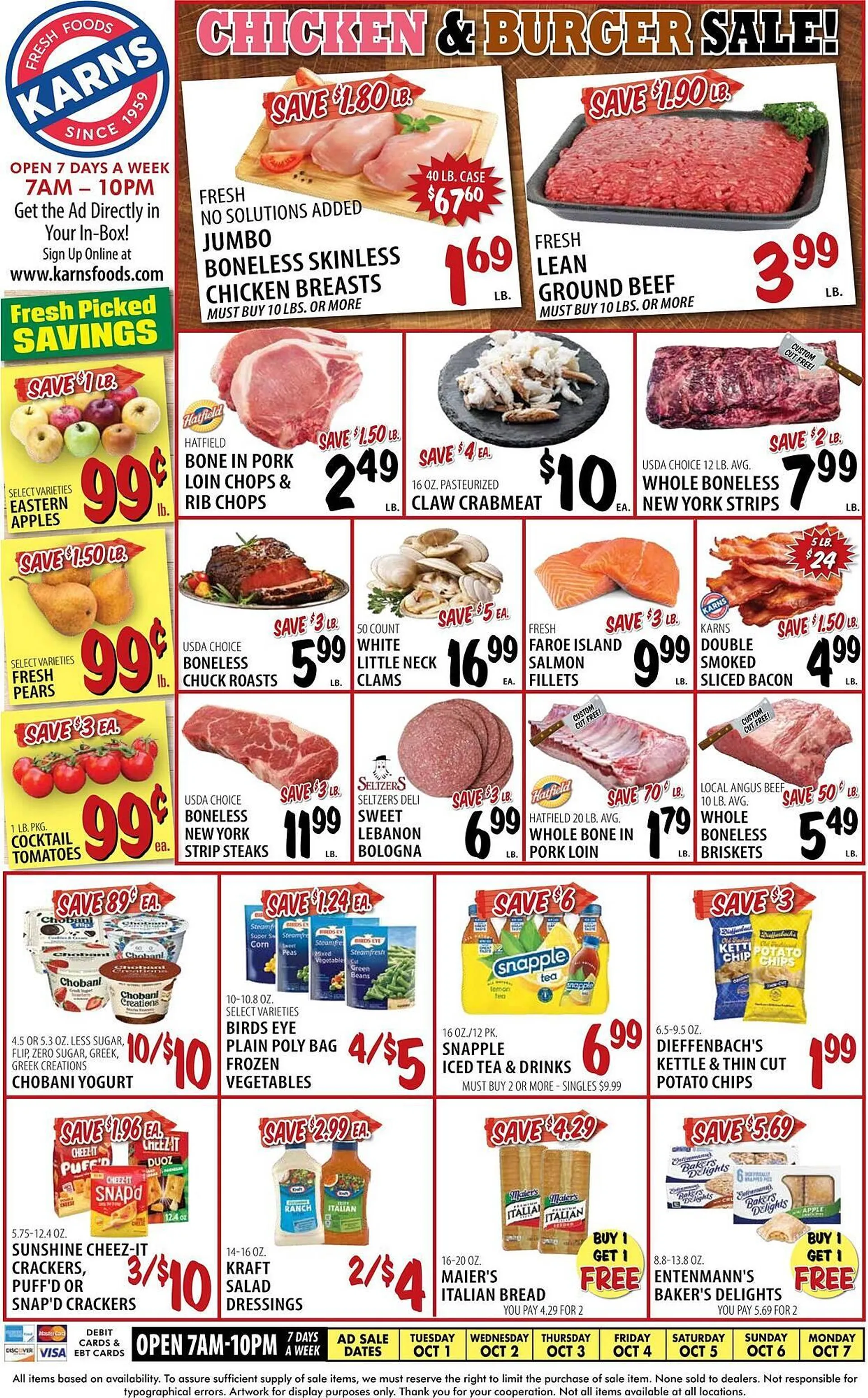 Weekly ad Karns Weekly Ad from October 1 to October 28 2024 - Page 1