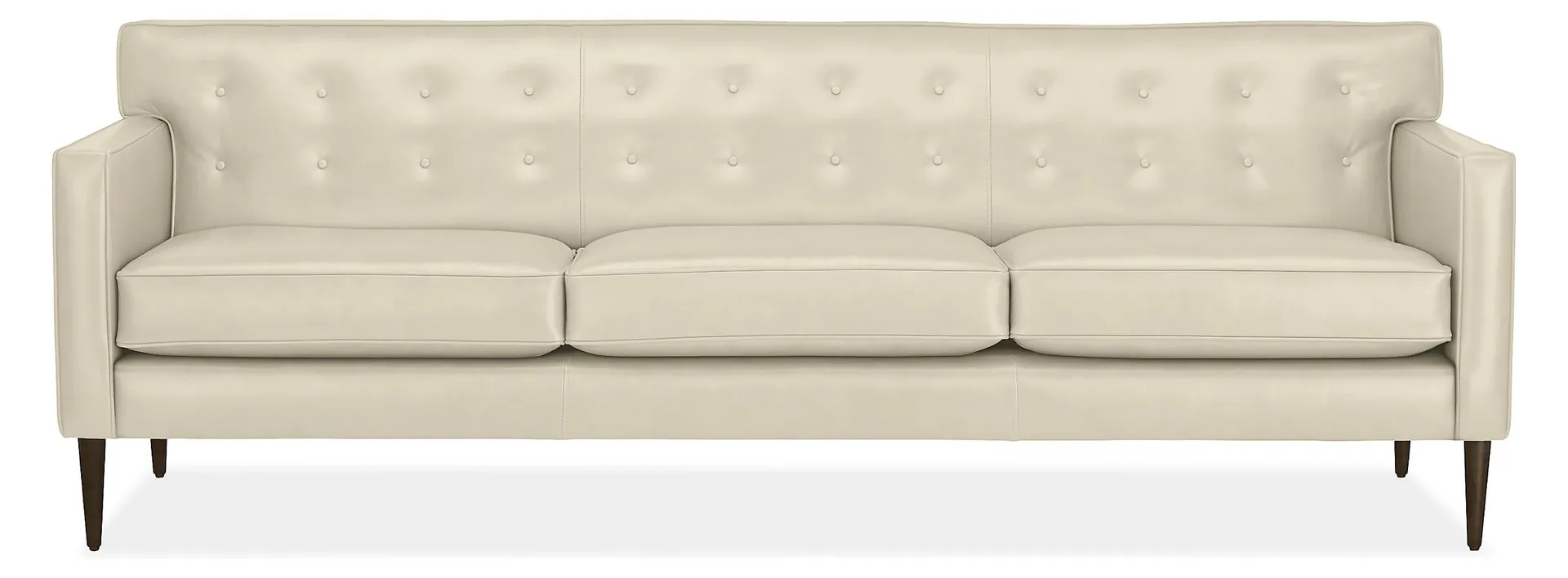 Holmes 89" Sofa in Urbino Ivory Leather