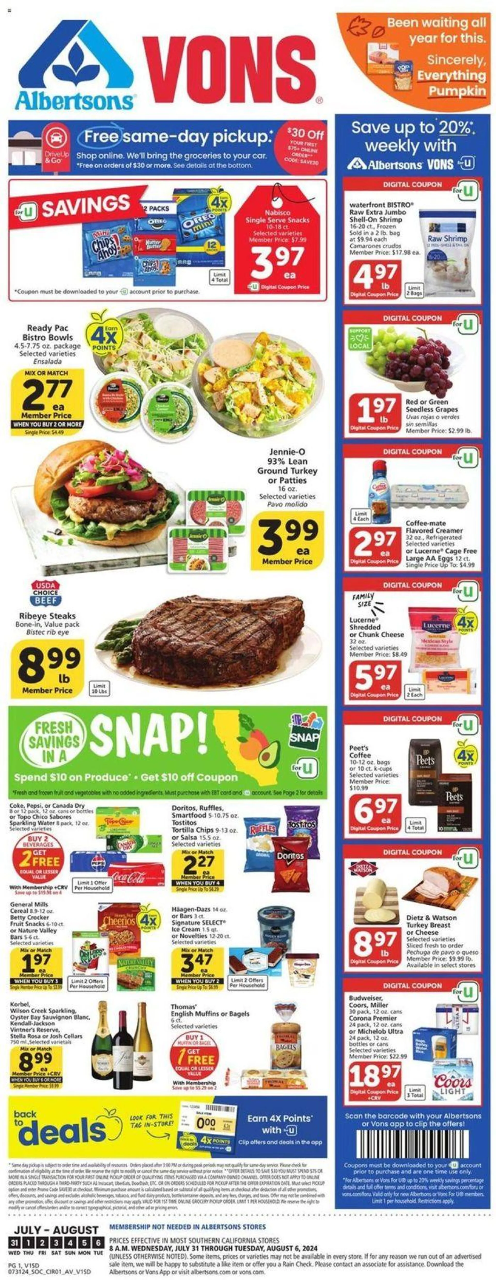 Vons weekly ad - 1