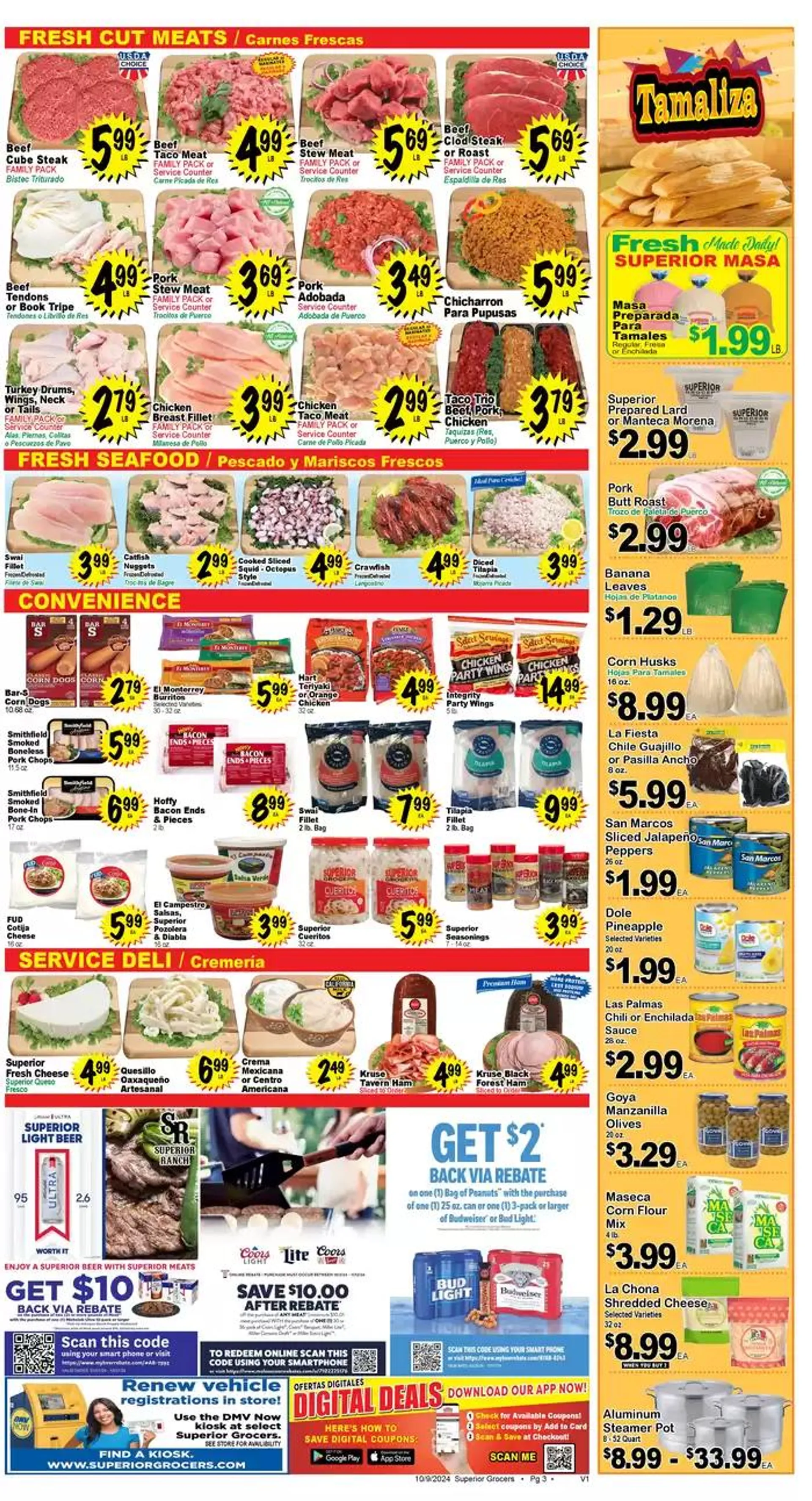 Weekly ad Weekly specials Superior Grocers from October 9 to October 15 2024 - Page 3