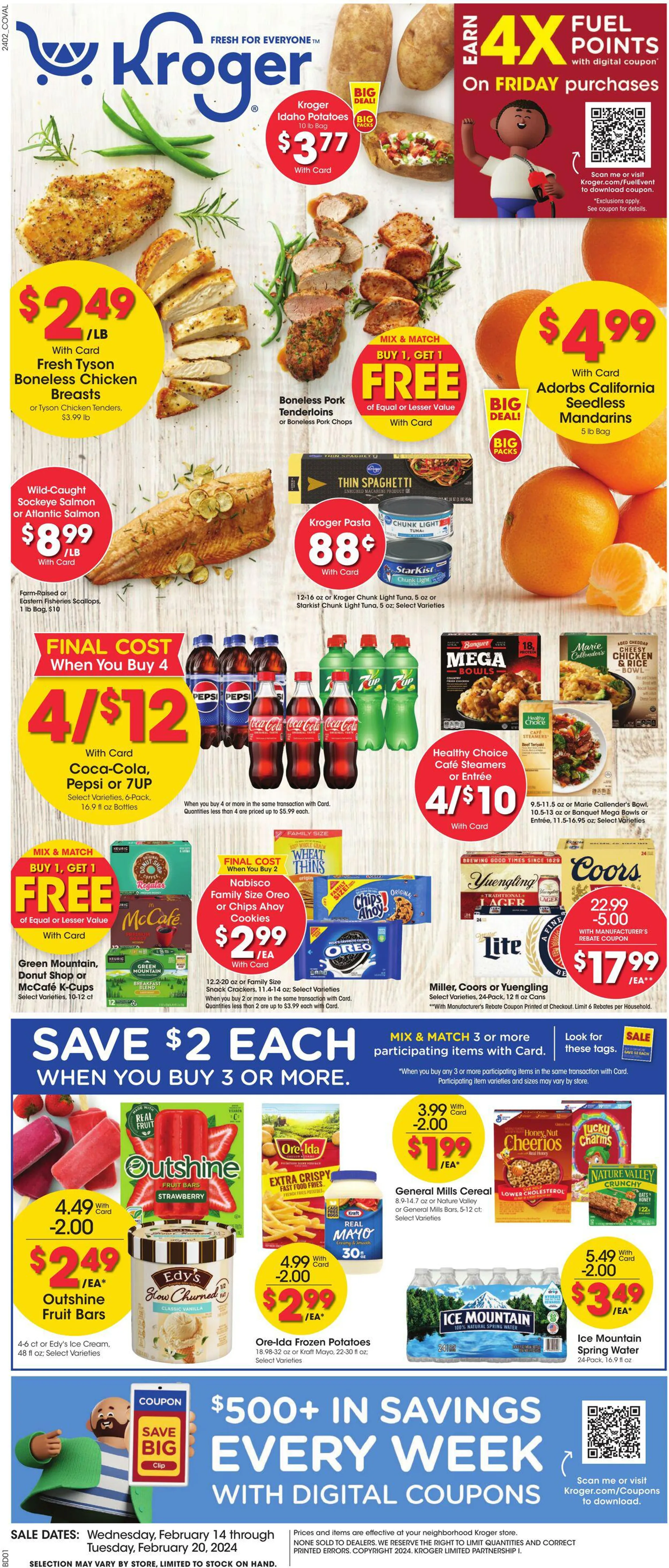 Weekly ad Kroger Current weekly ad from February 14 to February 20 2024 - Page 