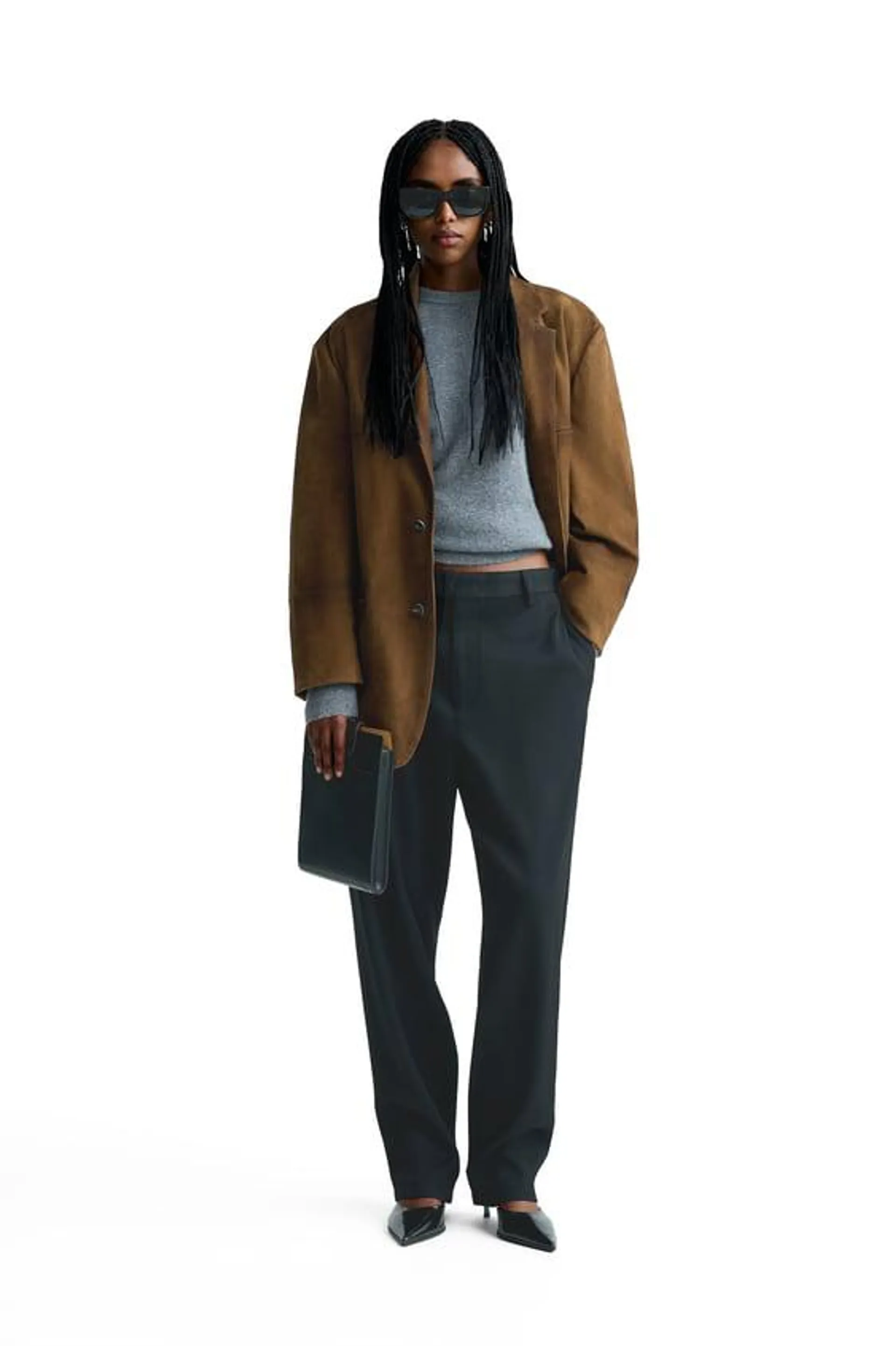LEATHER SUEDE BLAZER