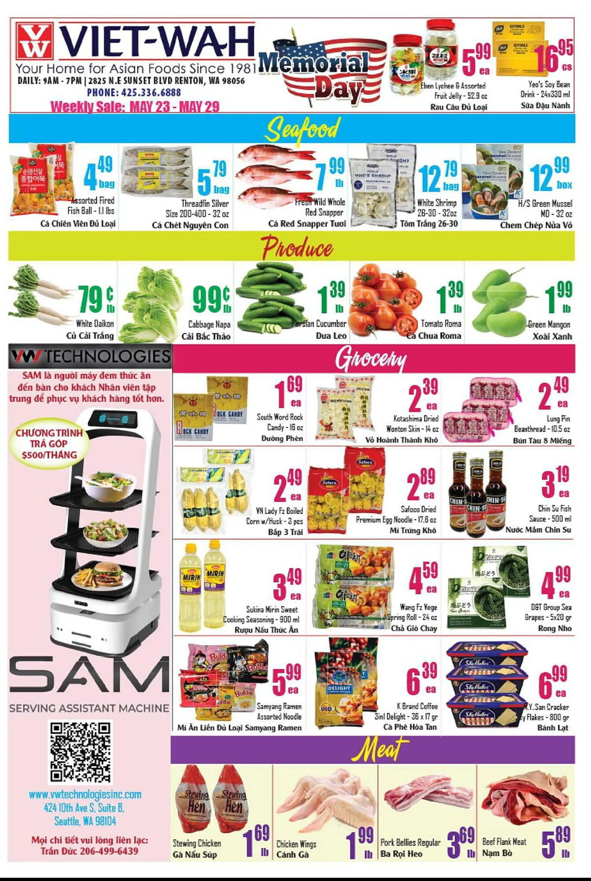 Viet Wah Supermarket Weekly Ad - 1