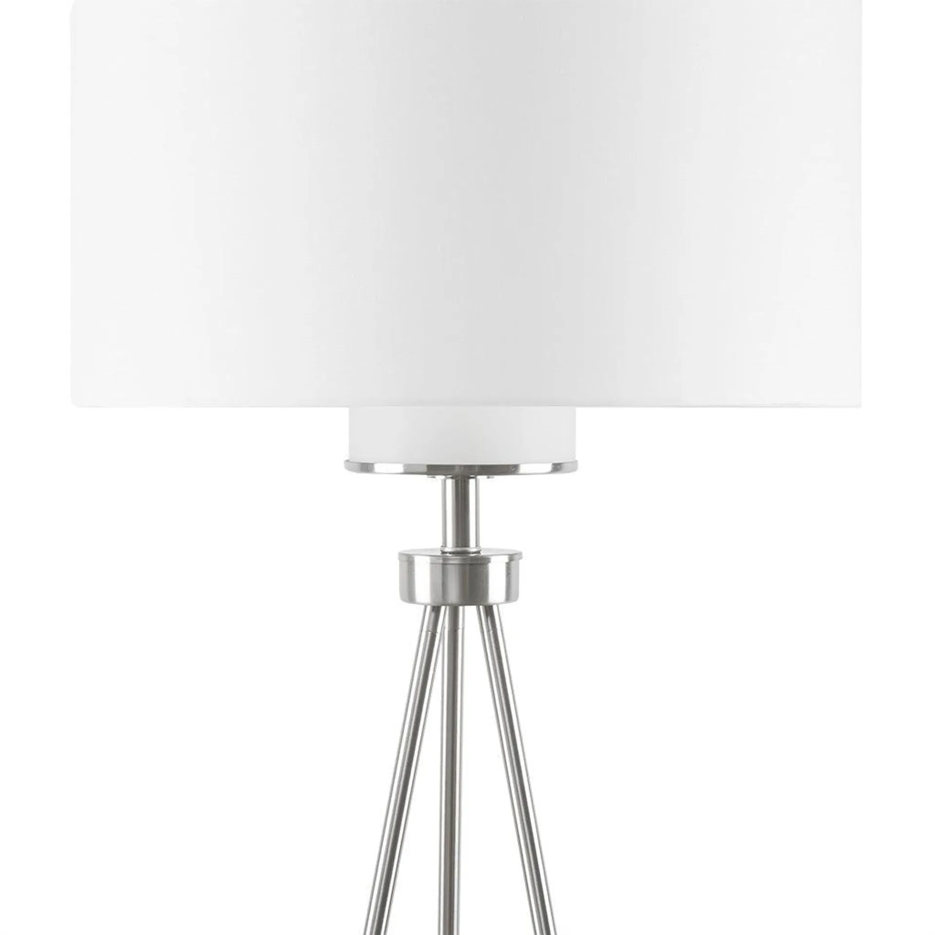 Pacific Tripod Metal Tripod Floor Lamp with Glass Shade