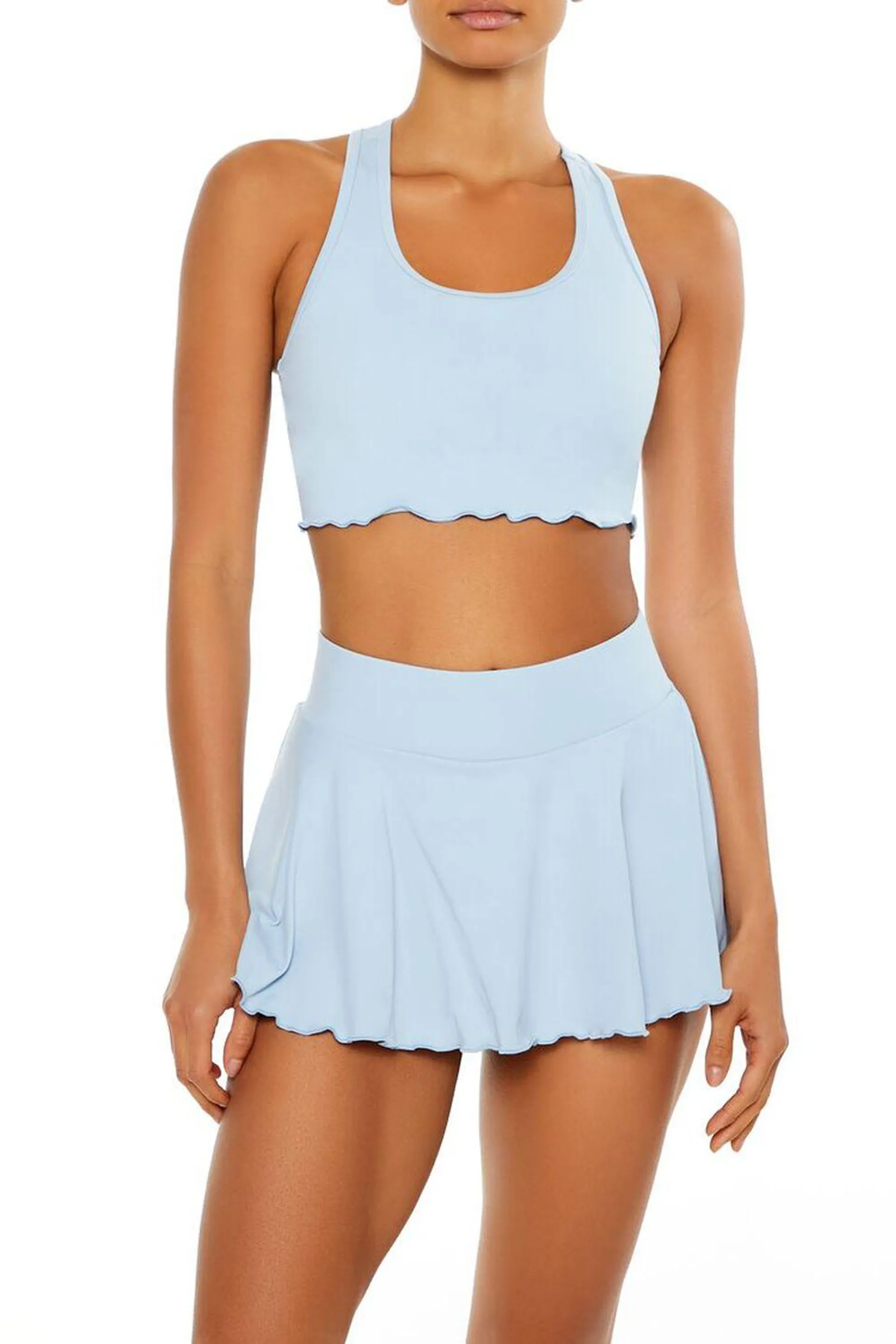 Lettuce-Edge Racerback Sports Bra