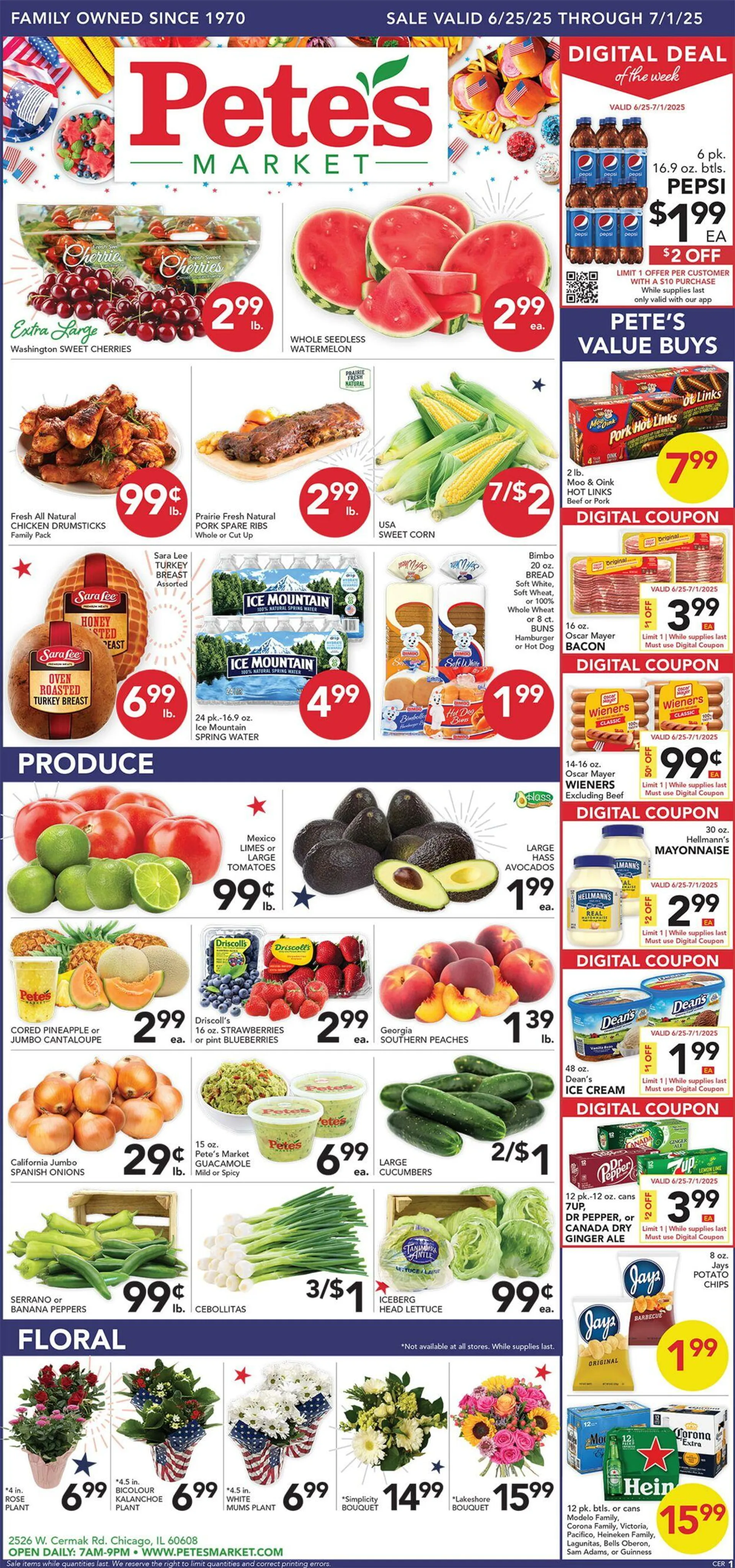 Weekly ad Pete's Fresh Market Current weekly ad from June 25 to July 1 2025 - Page 1