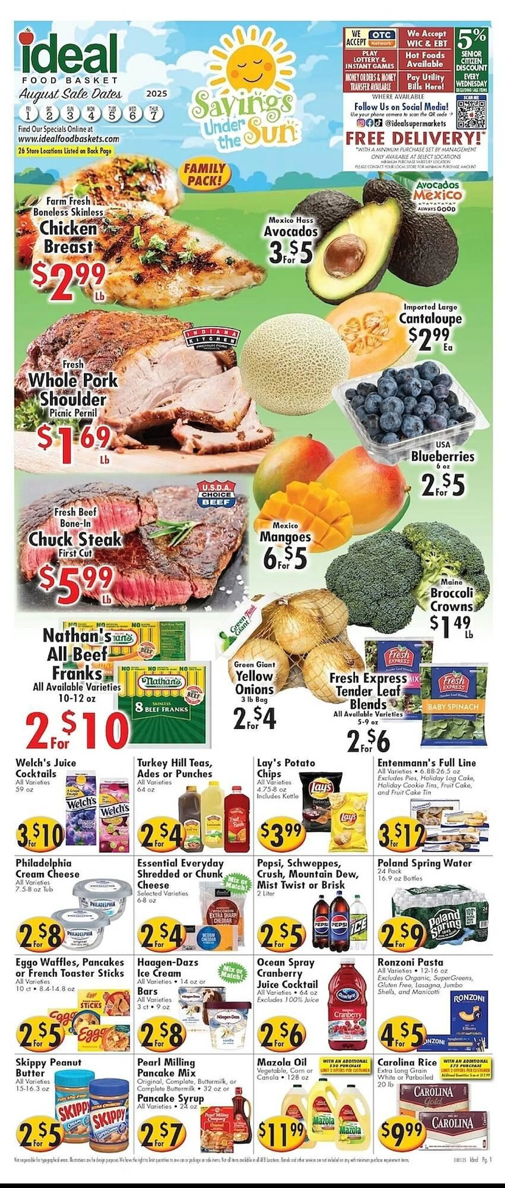 Weekly ad Ideal Food Basket Weekly Ad from August 1 to August 7 2025 - Page 1