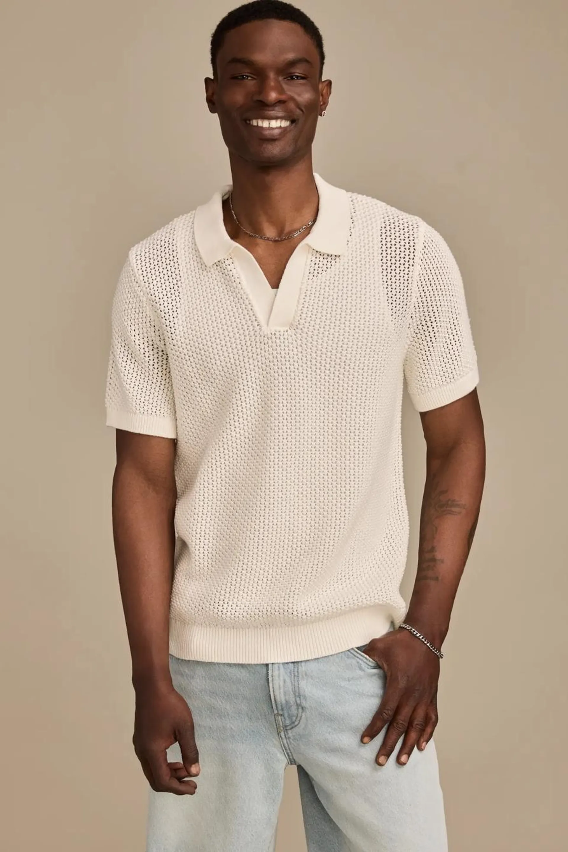 johnny collar pointelle