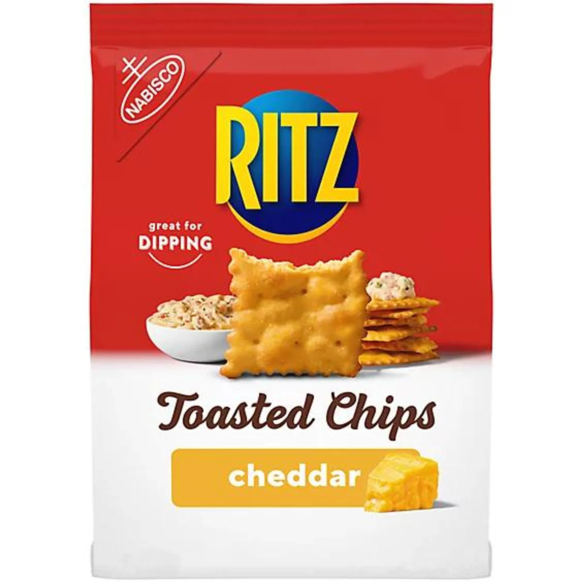 RITZ Toasted Chips Cheddar Crackers - 8.1 Oz