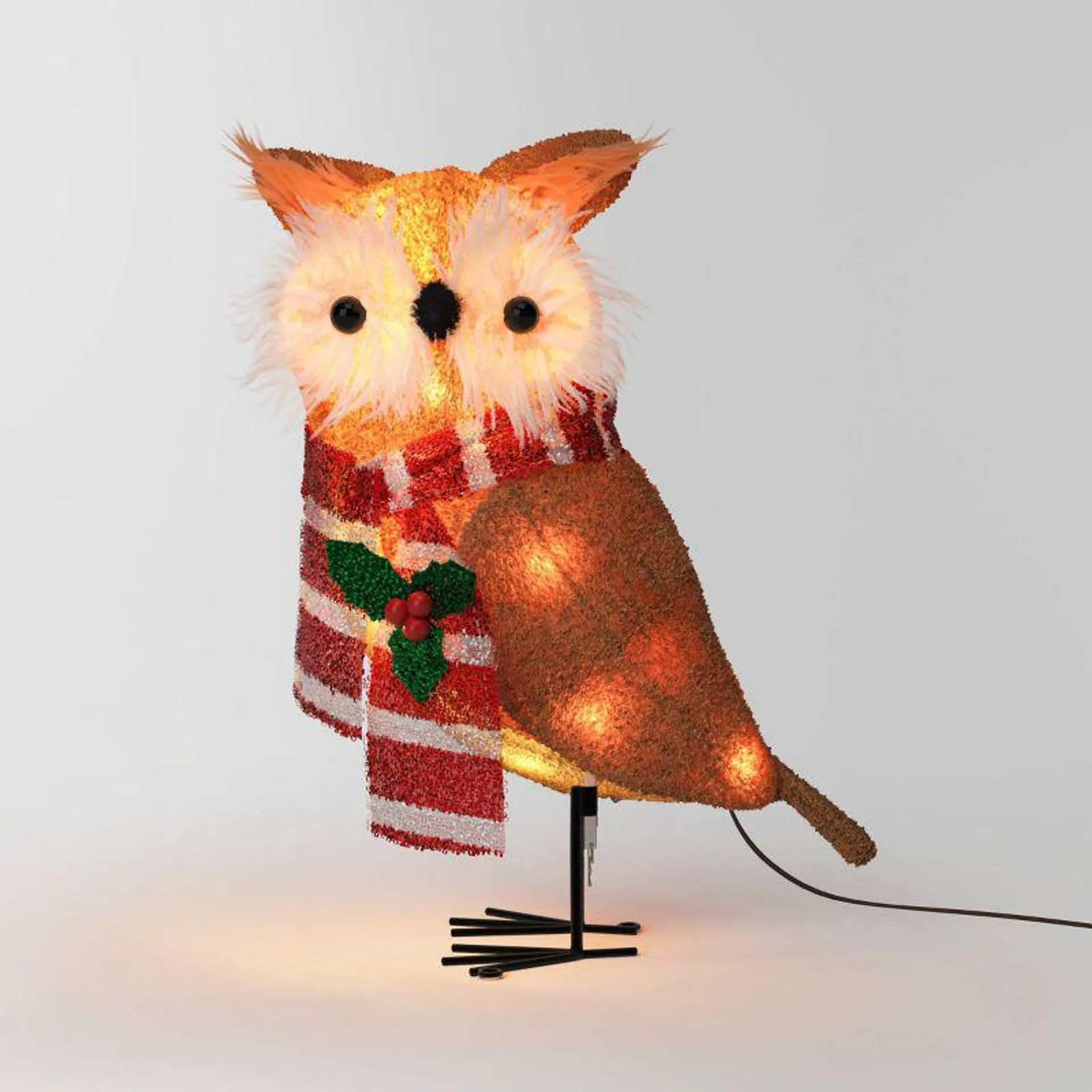 20" LED Owl Christmas Novelty Sculpture Light Warm White Lights - Wondershop™