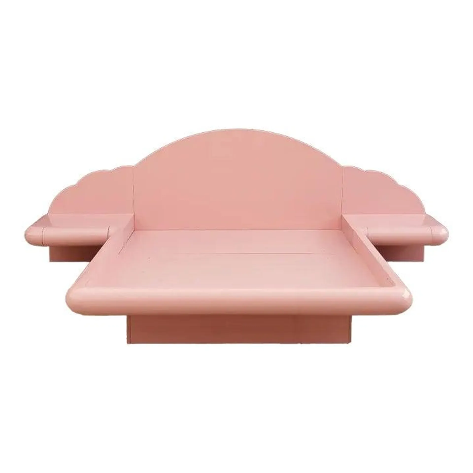 1980's Italian Postmodern Pink Cloud Cal King Platform Bed Set