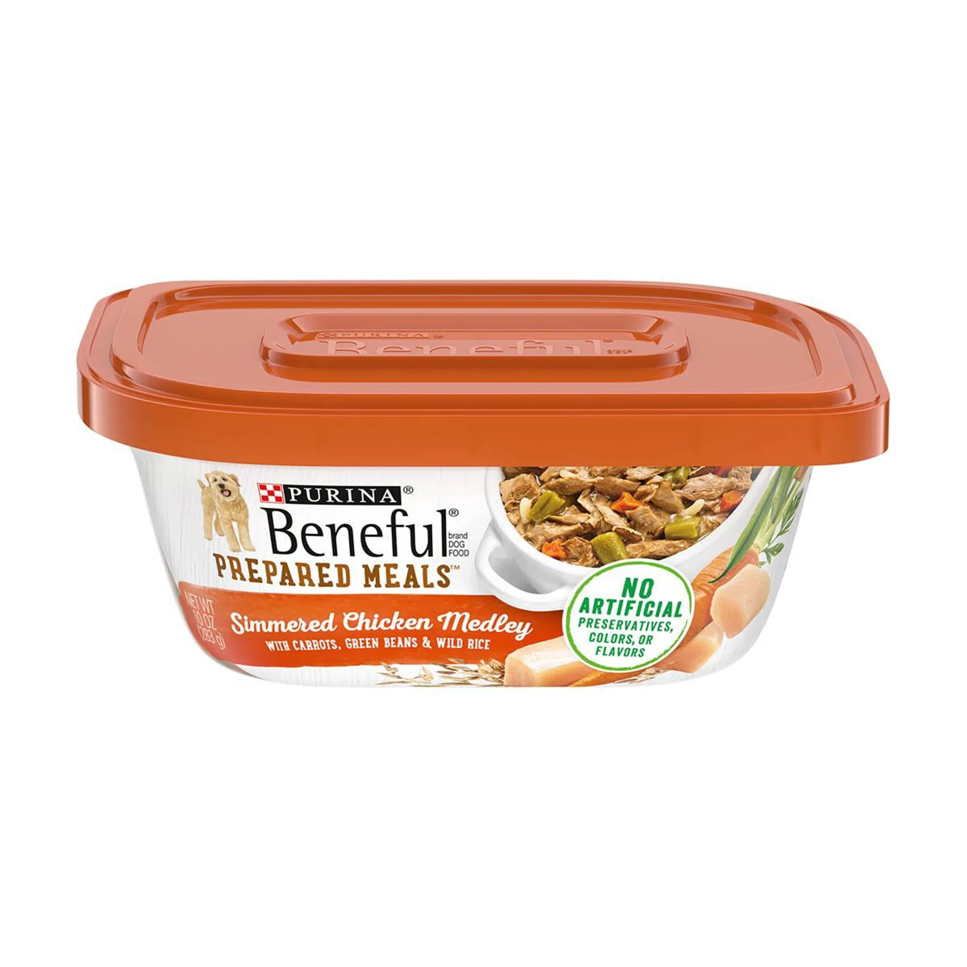 Purina Beneful Prepared Meals Simmered Chicken Medley Wet Dog Food, 10 oz