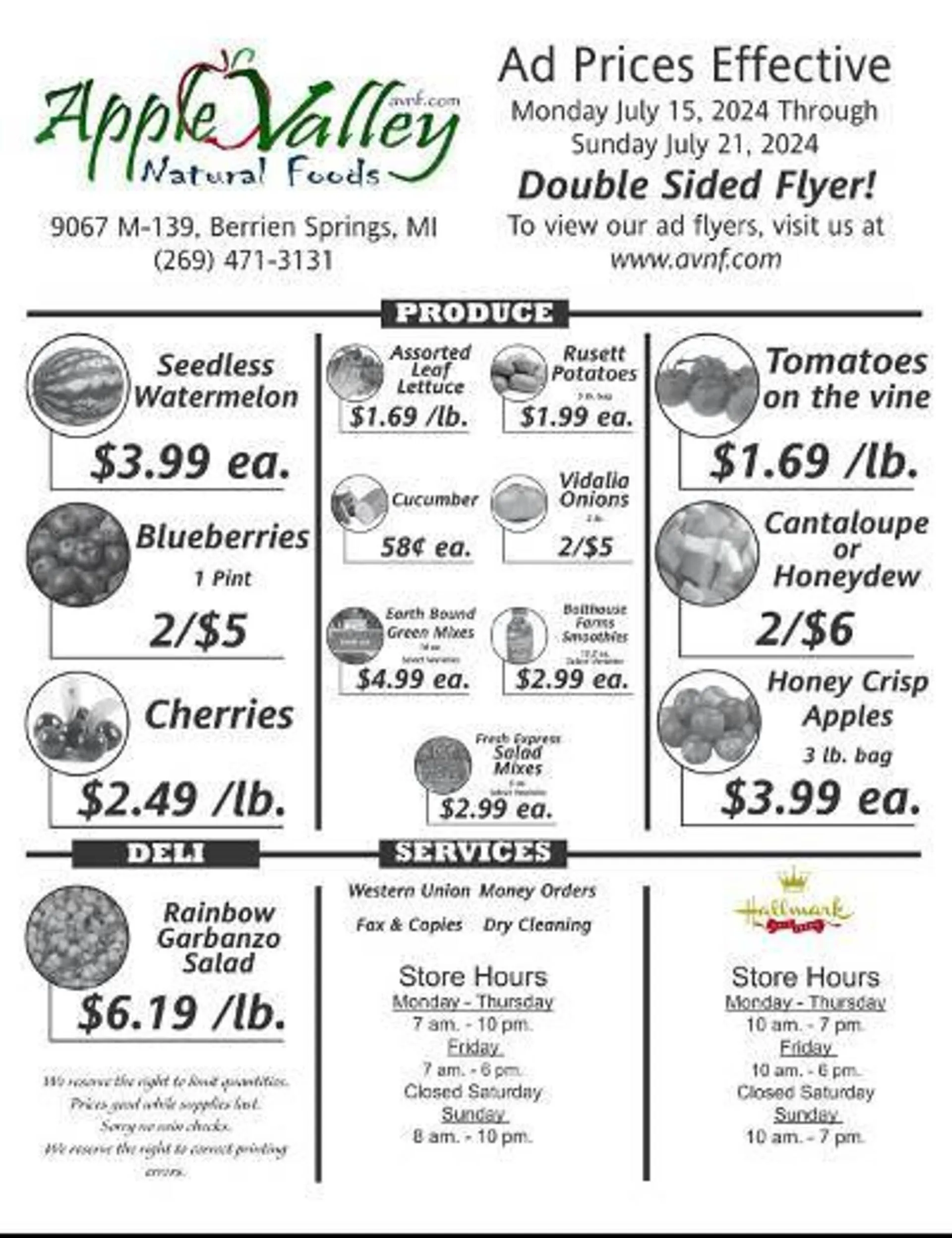 Apple Valley Natural Foods Weekly Ad - 1