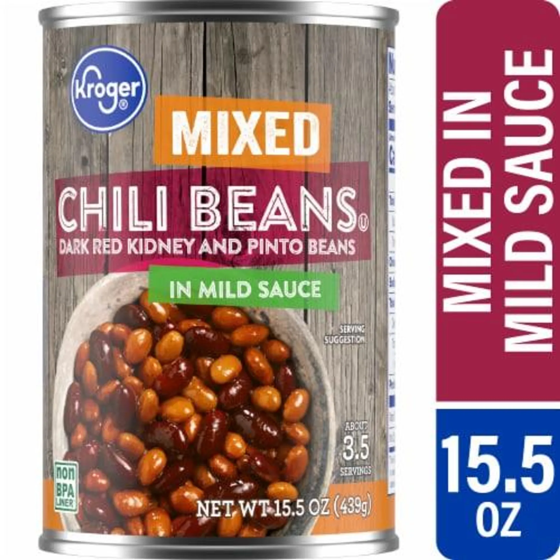 Kroger® Mixed Chili Beans in Mild Sauce