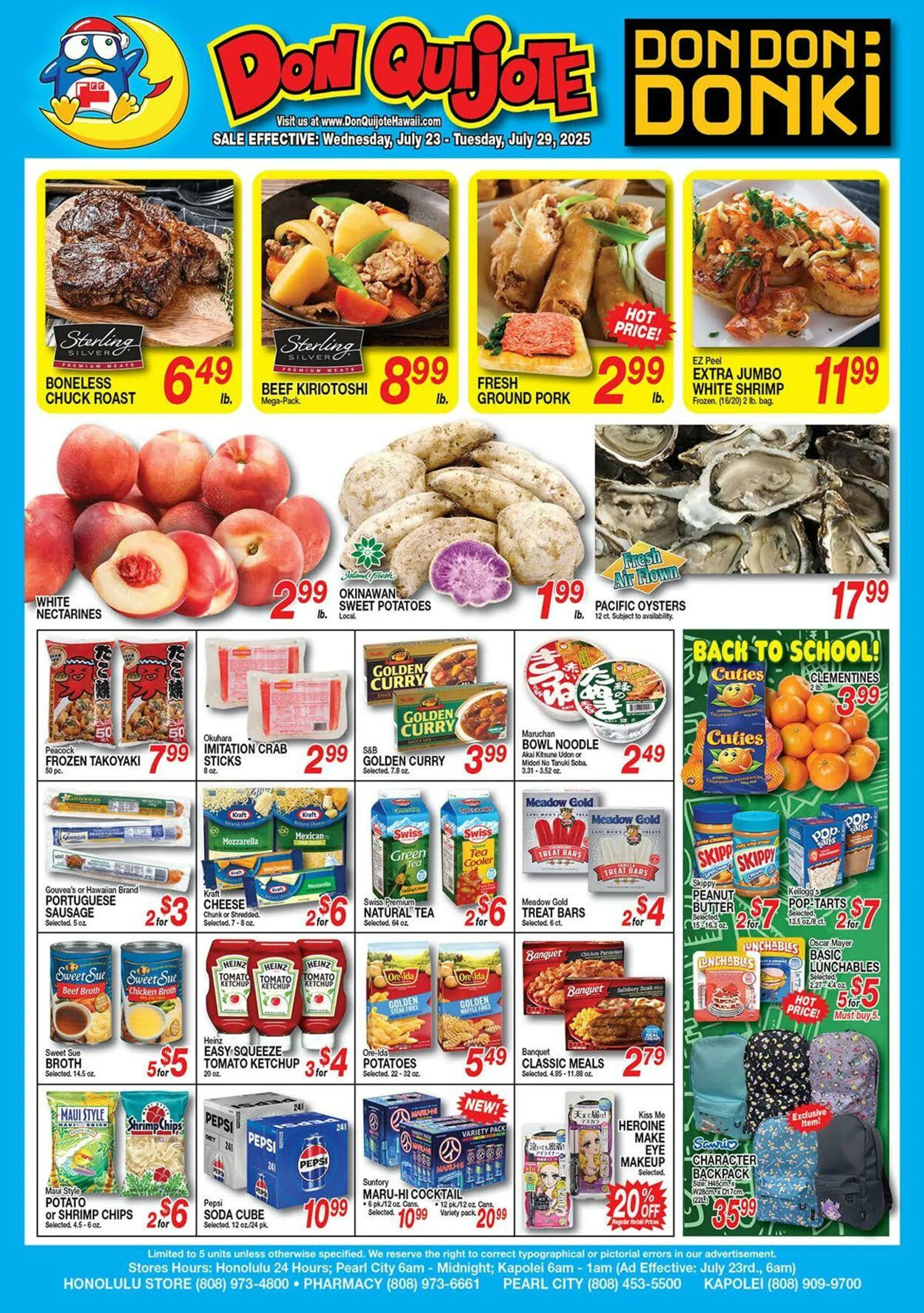 Weekly ad Don Quijote Hawaii from July 23 to July 29 2025 - Page 1