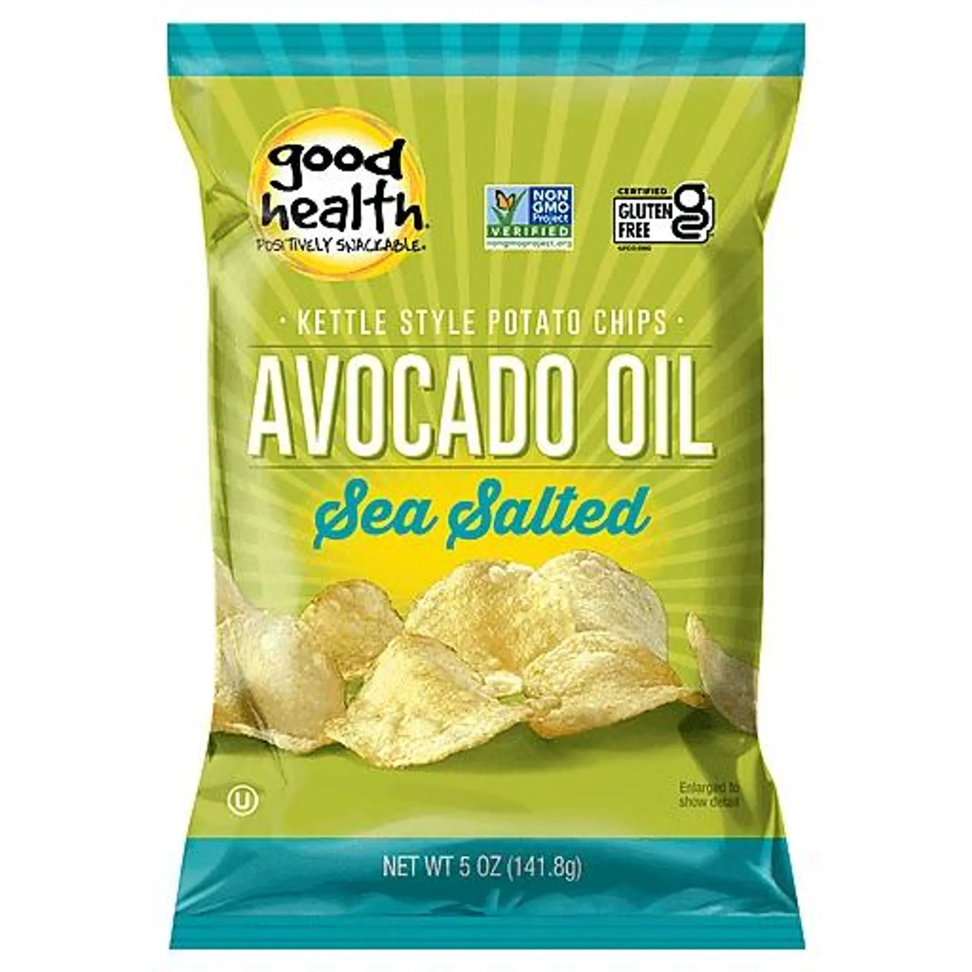 Good Health Potato Chips, Kettle Style, Avocado Oil, Sea Salt 5 Oz