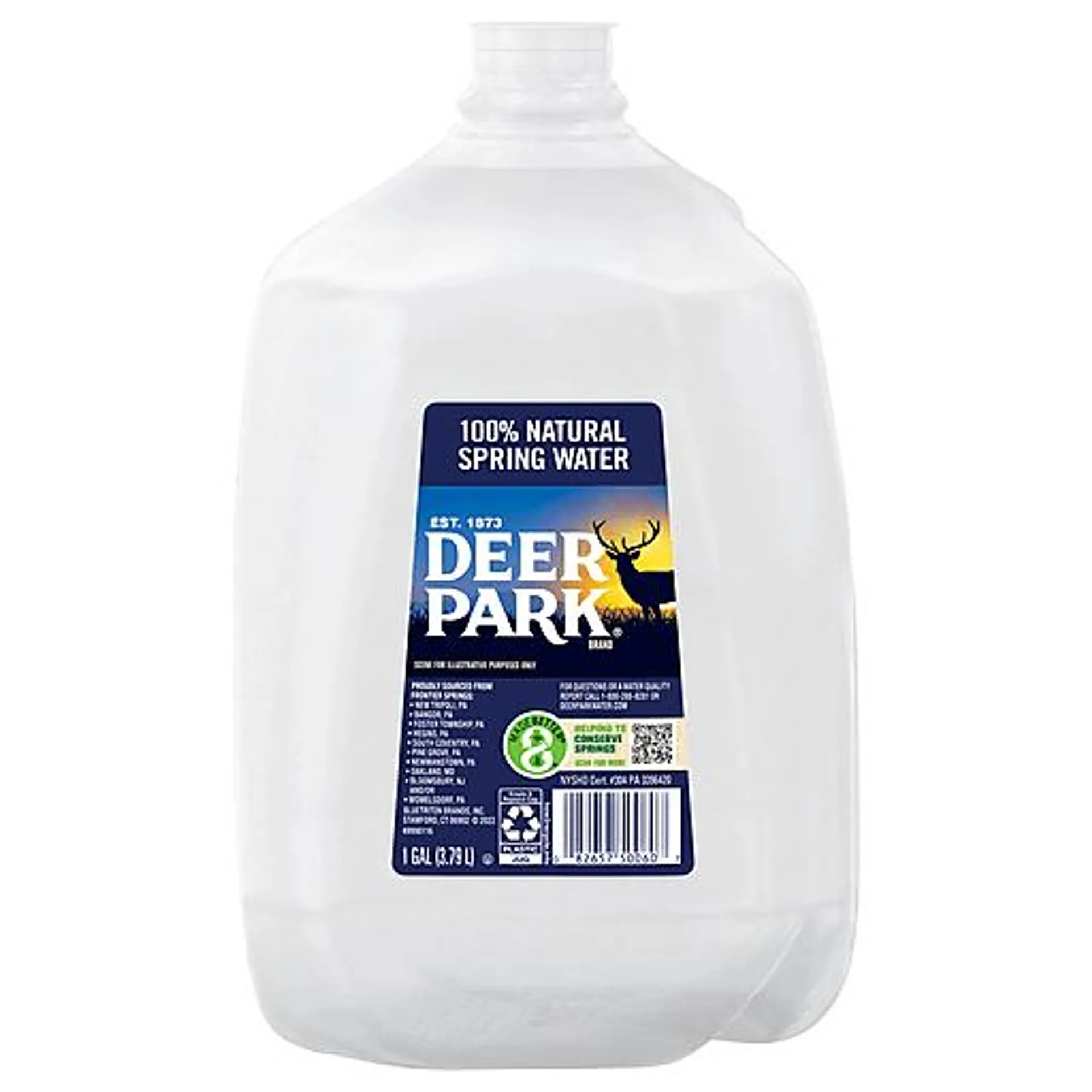 Deer Park 100% Natural Spring Water 128 fl oz jug