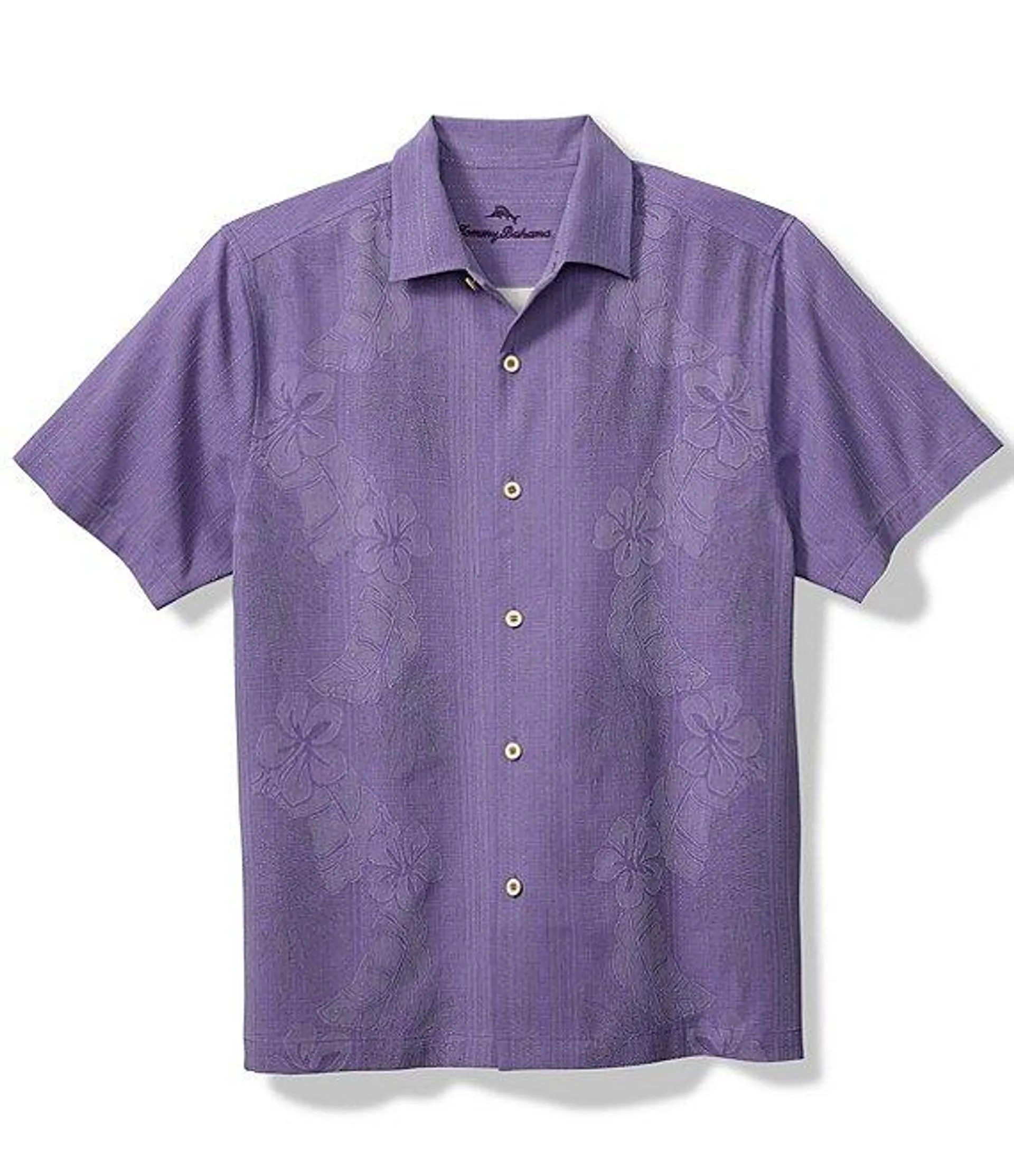 Bali Border Silk Short Sleeve Woven Shirt