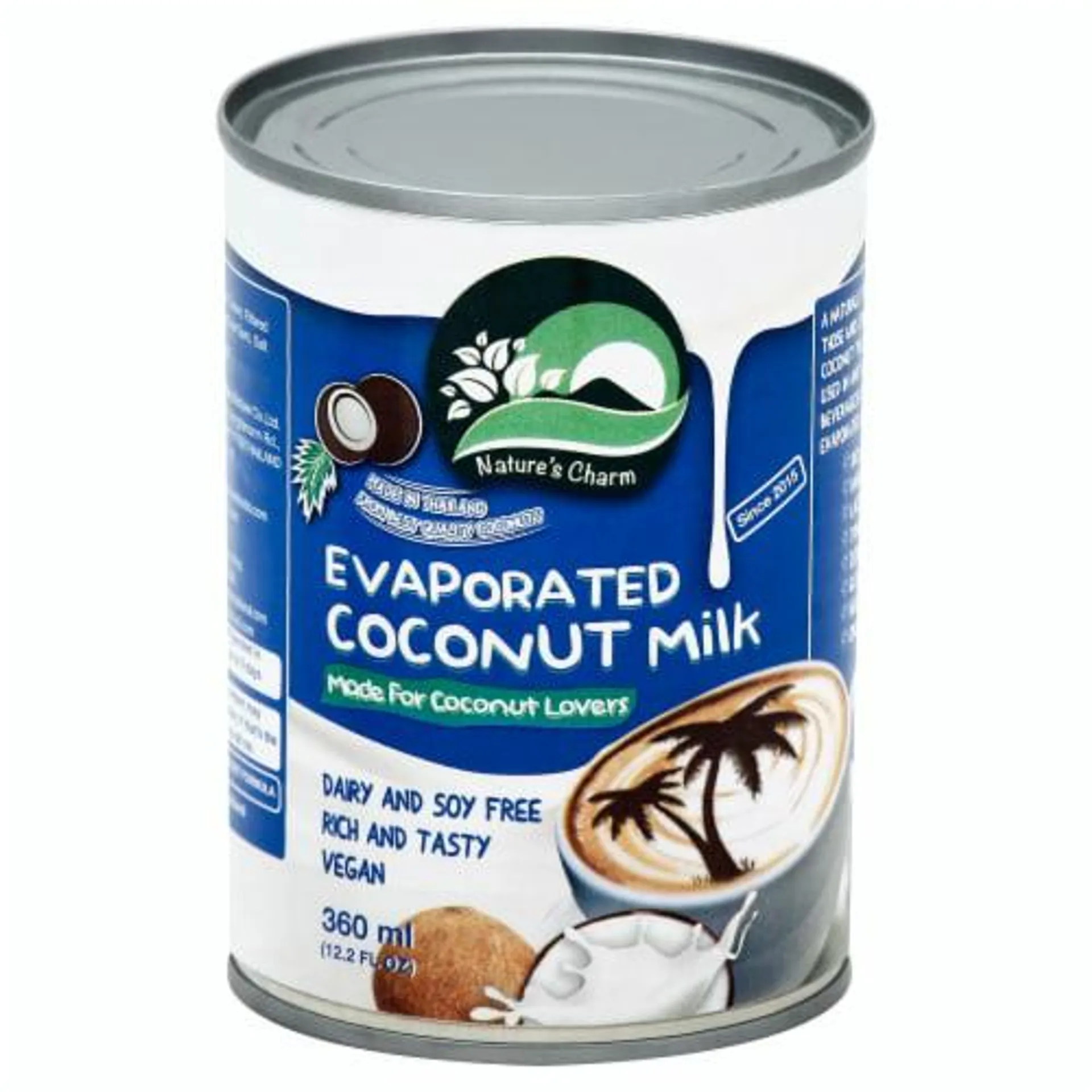 Natures Charm Coconut Milk Evaporated 12.2 oz (Pack of 6)