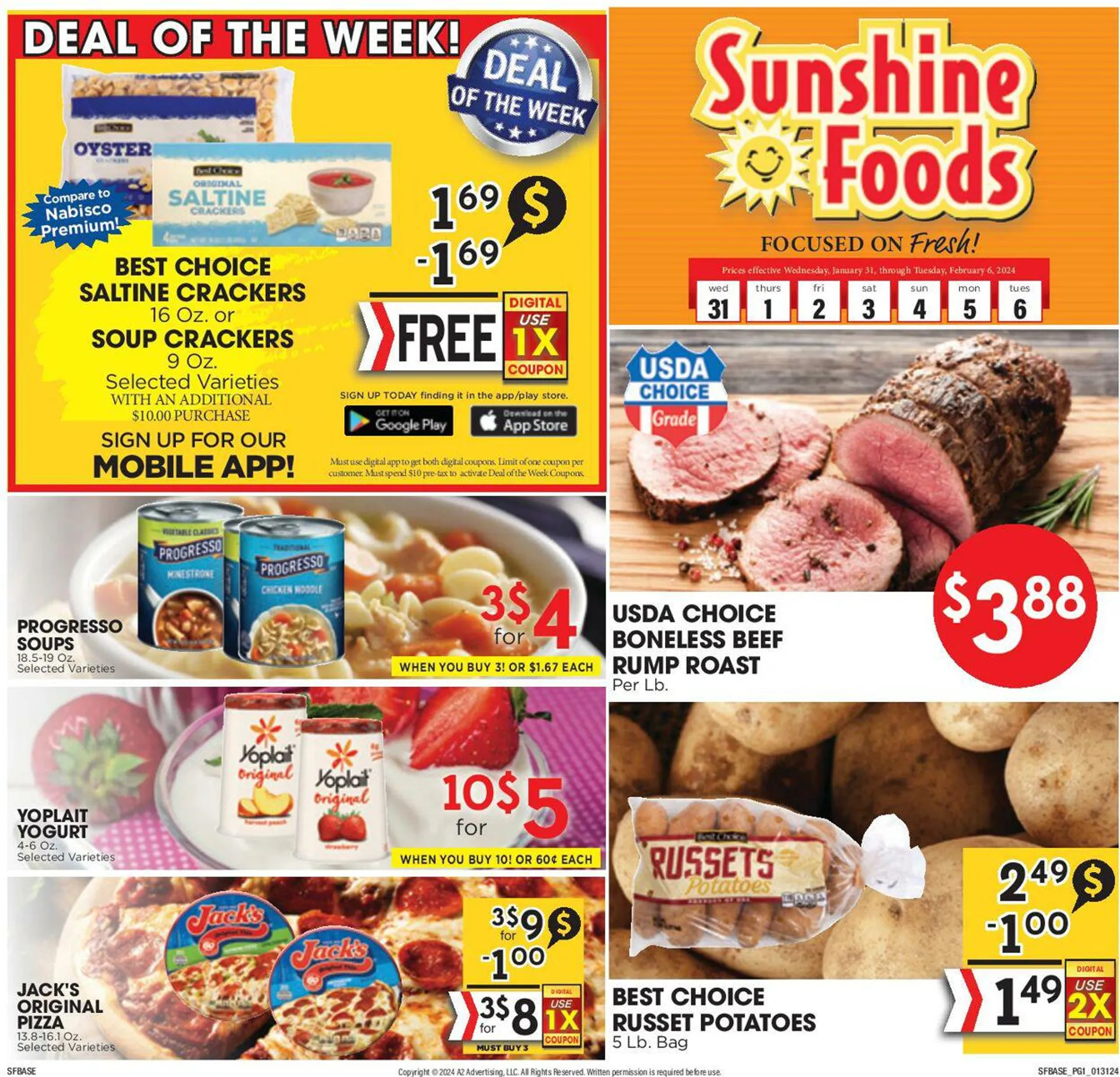 Weekly ad Sunshine Foods from January 31 to February 6 2024 - Page 1