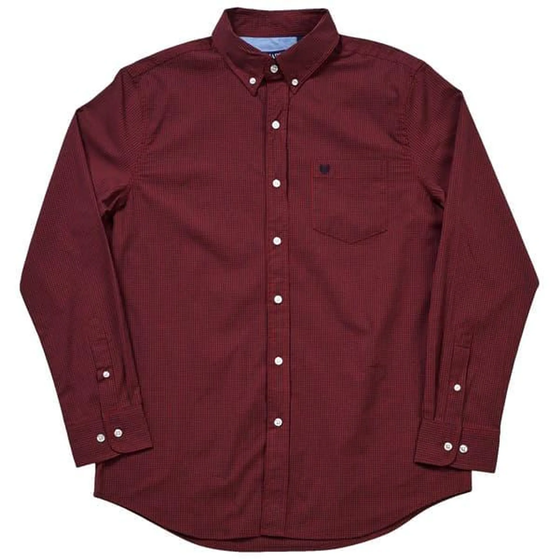 Mens Chaps Long Sleeve Gingham Button Down Shirt - Apple Red