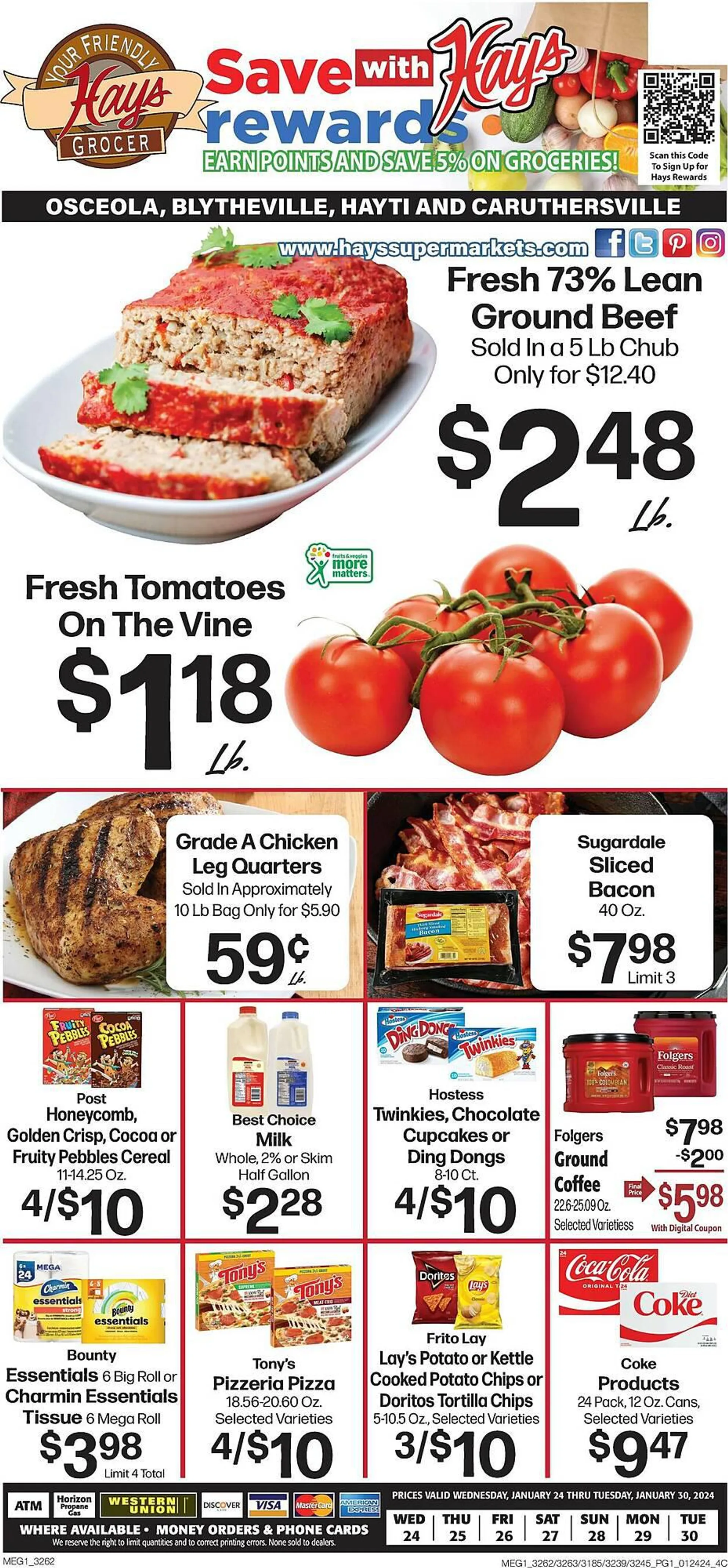 Weekly ad Hays Supermarket Weekly Ad from January 24 to January 30 2024 - Page 1
