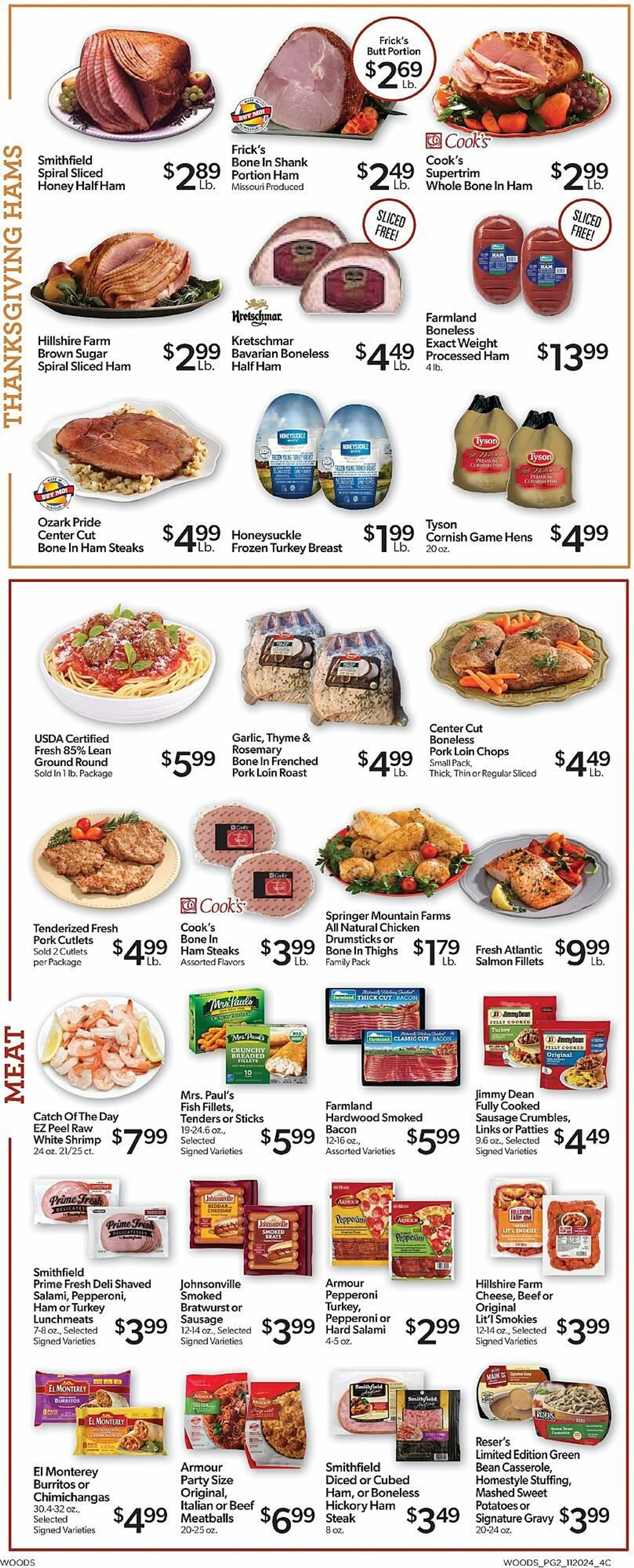 Weekly ad Woods Supermarket Weekly Ad from November 20 to December 3 2024 - Page 2