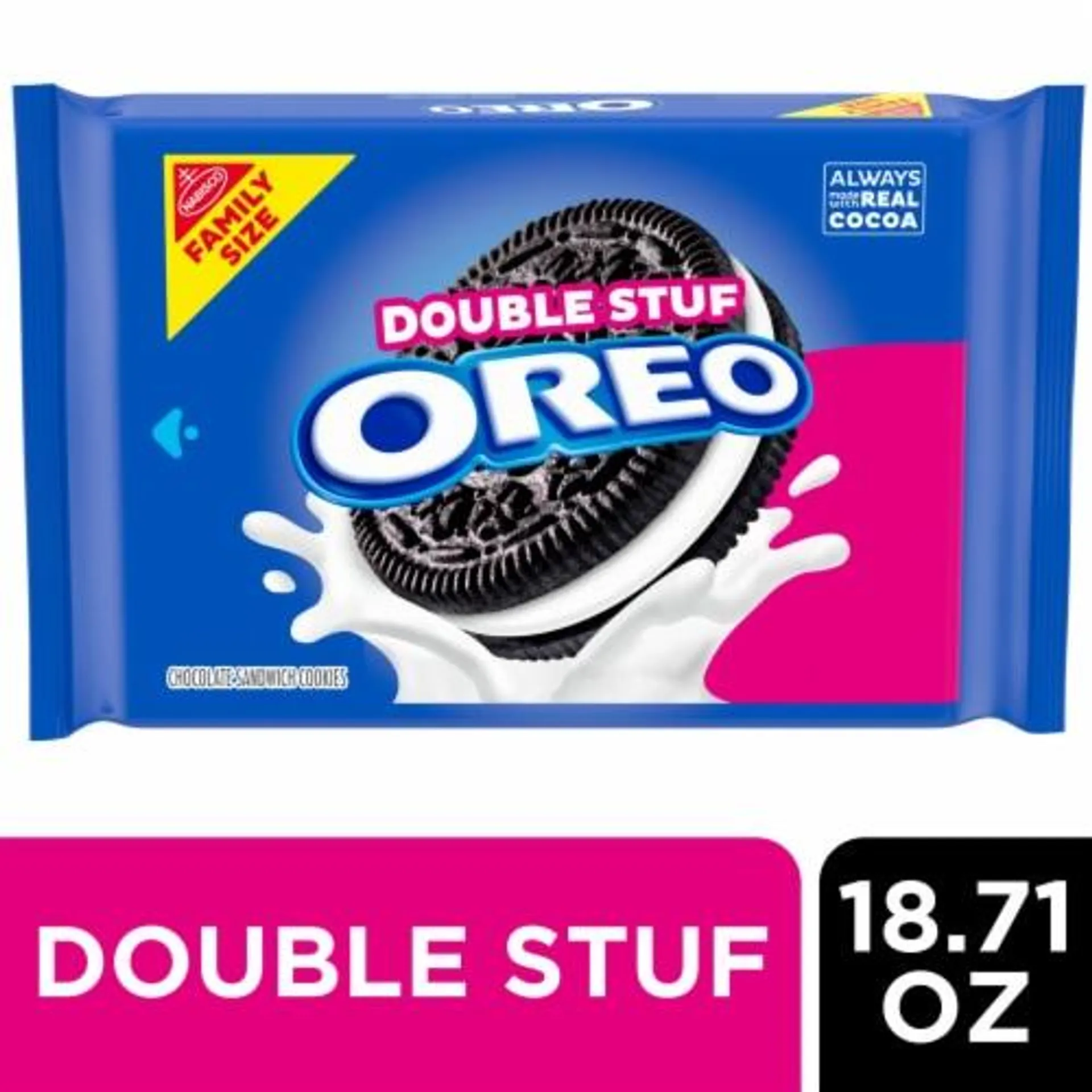 Oreo Double Stuf Chocolate Sandwich Cookies Family Size