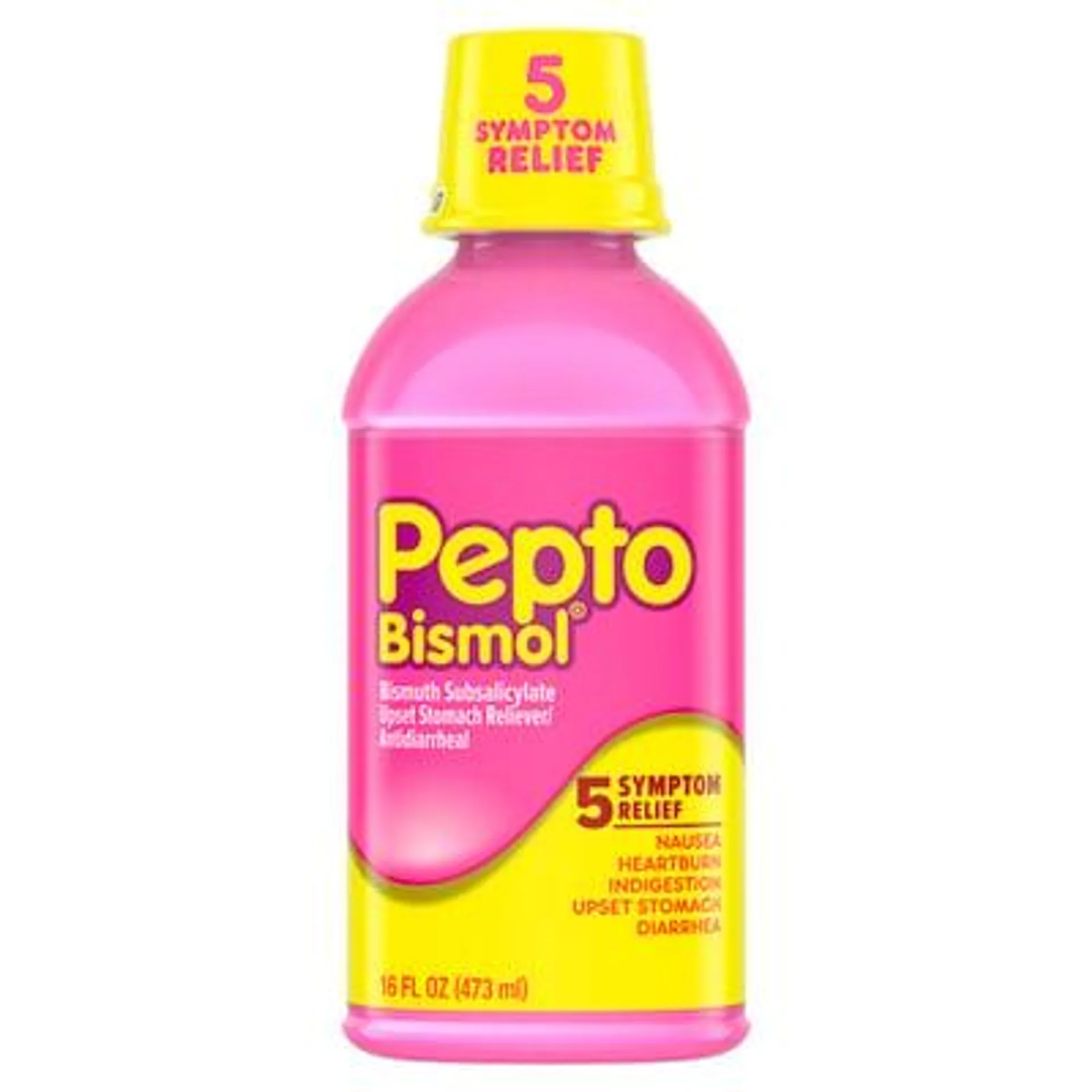 Pepto-Bismol, Multi-Symptom - Pepto Bismol Liquid, Nausea, Upset Stomach & Diarrhea Relief, Over-the-Counter Medicine, 16 Oz