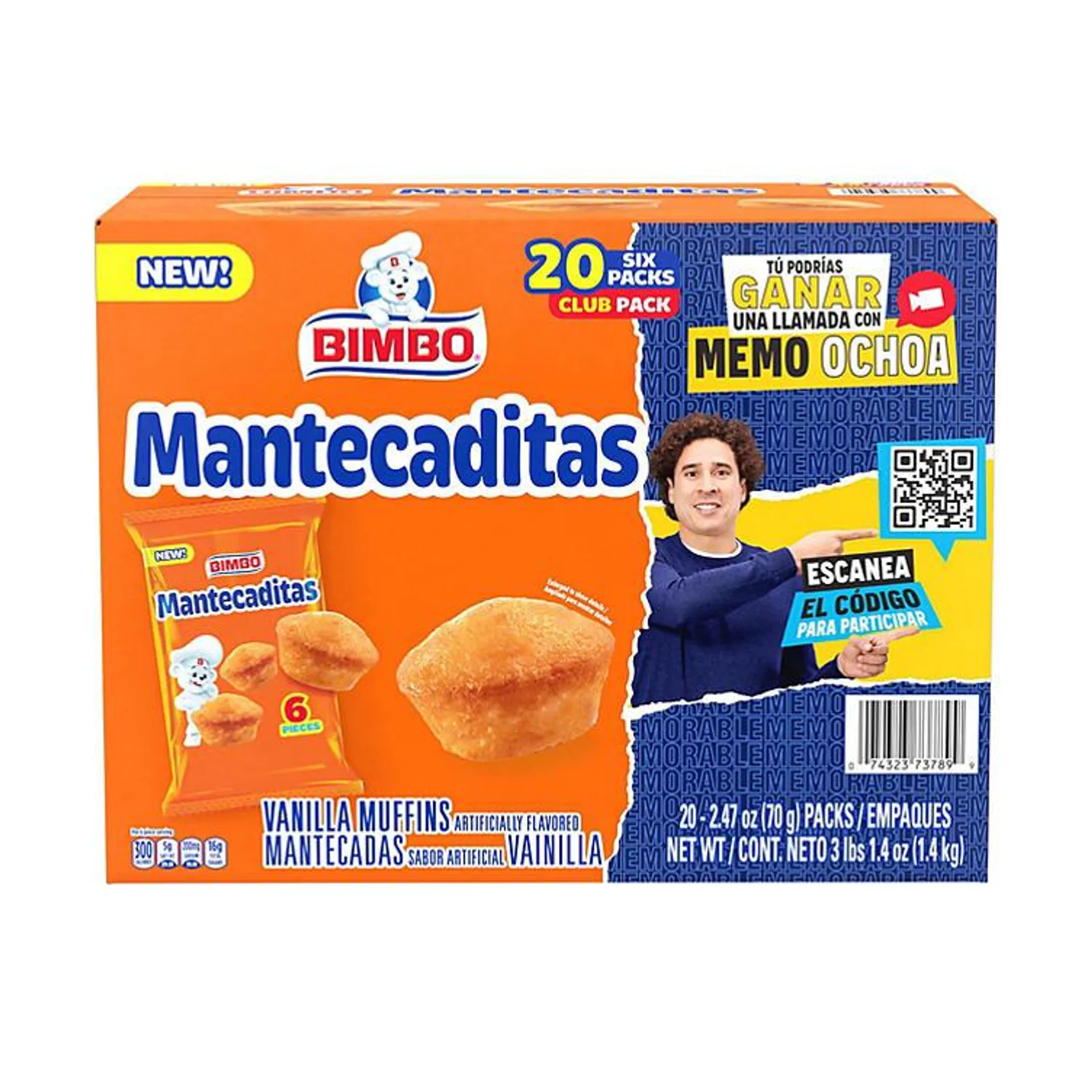 Bimbo Mantecaditas Bite Sized Vanilla Muffins (20 ct.)