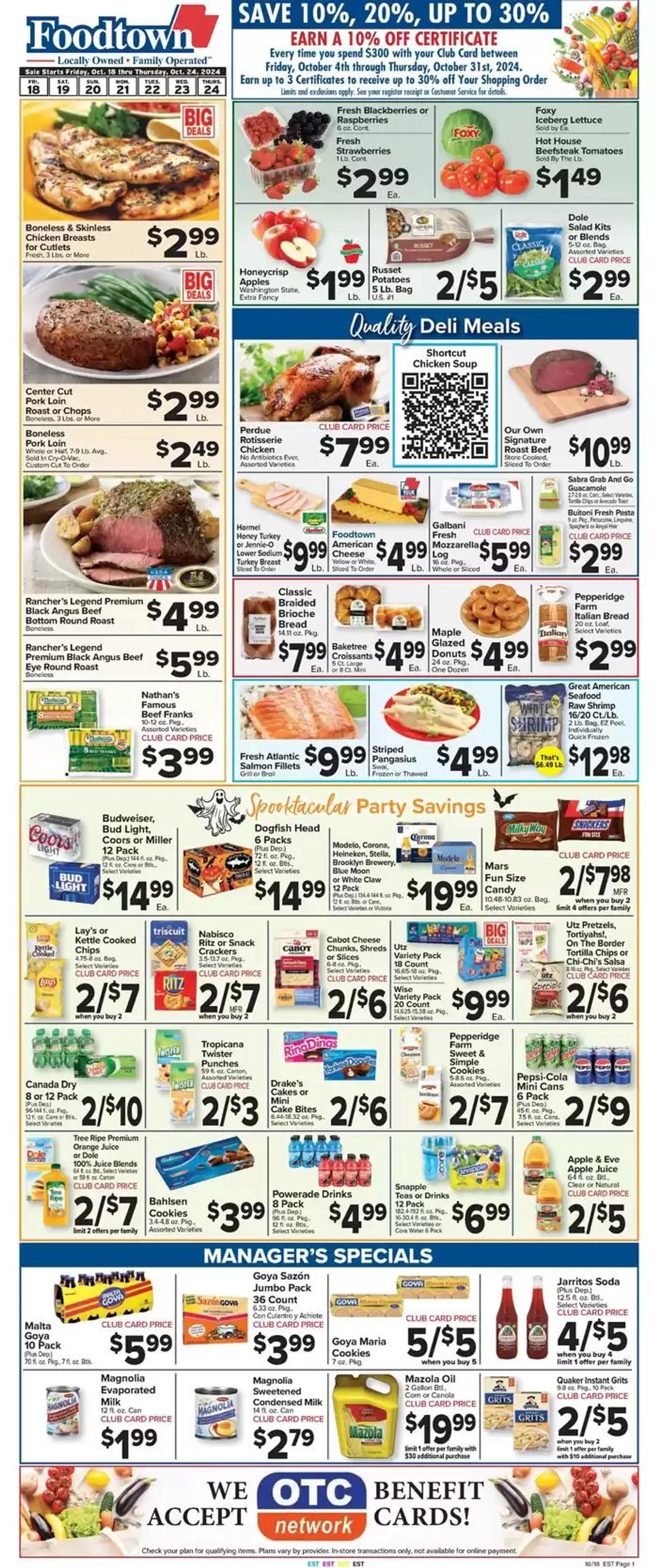 Weekly ad Our best offers for you from October 18 to October 24 2024 - Page 1