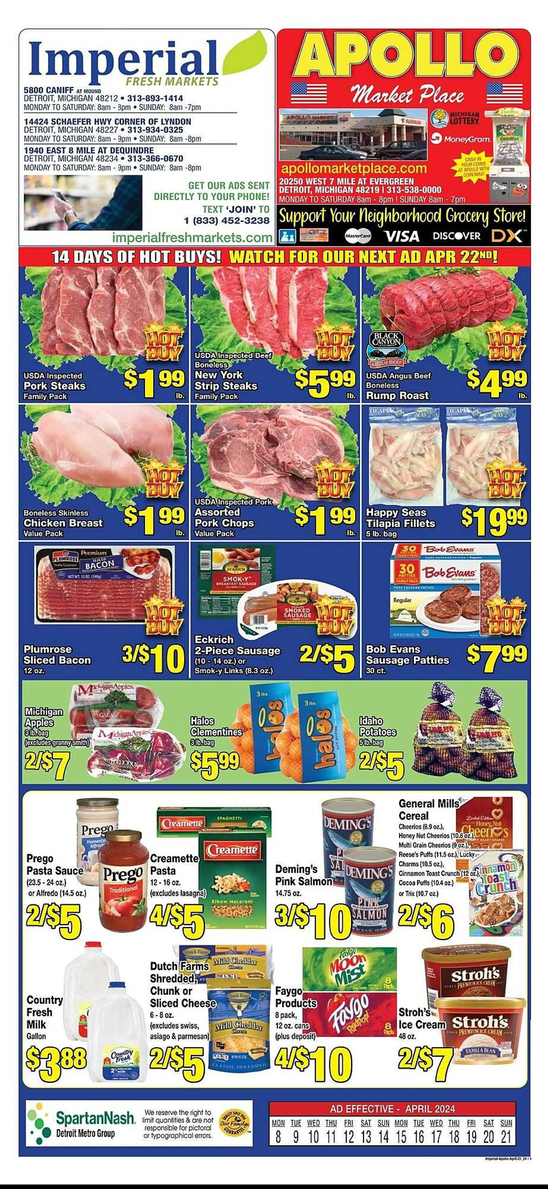 Weekly ad Imperial Fresh Markets Weekly Ad from April 8 to April 21 2024 - Page 1