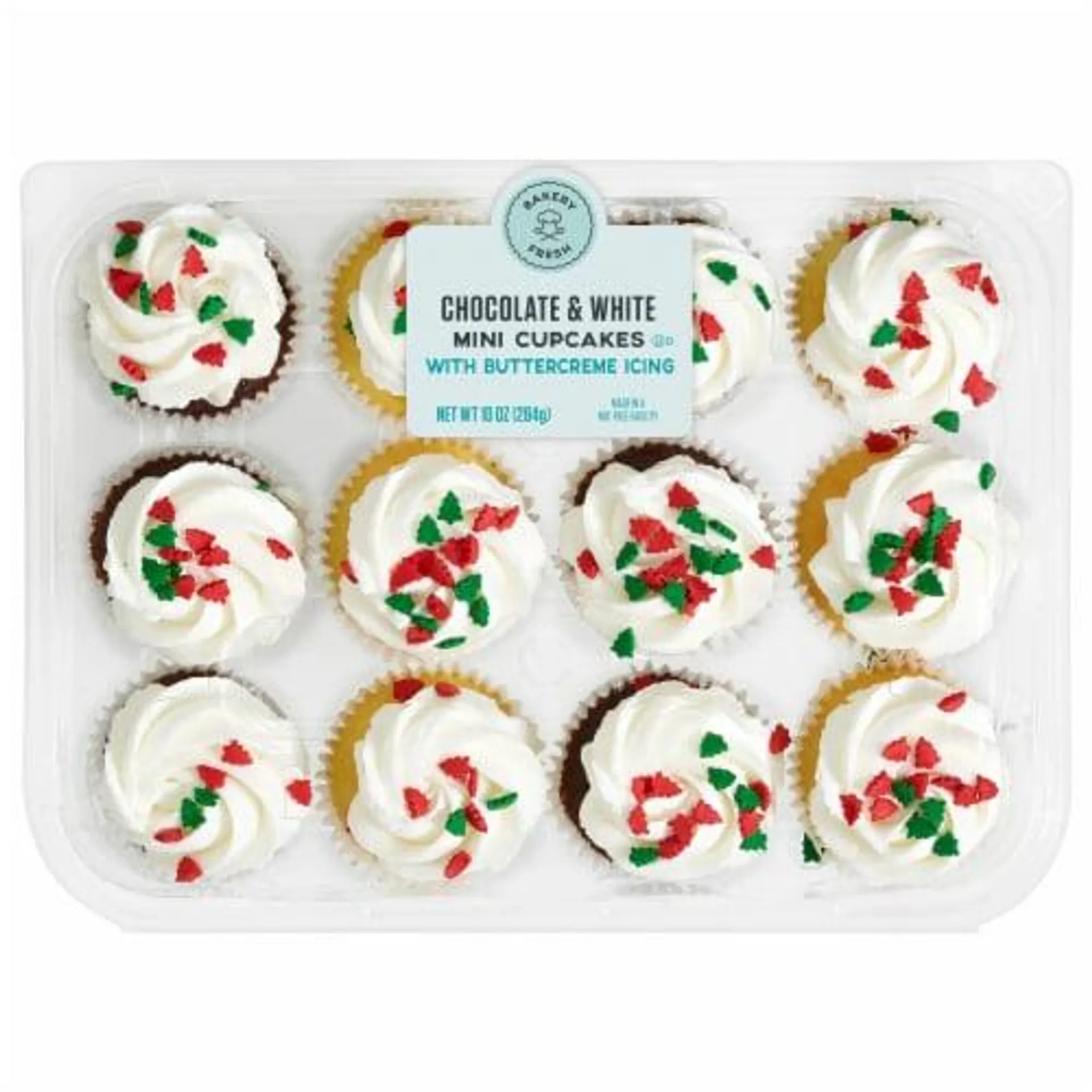 Bakery Fresh Christmas Chocolate Mini Cupcakes