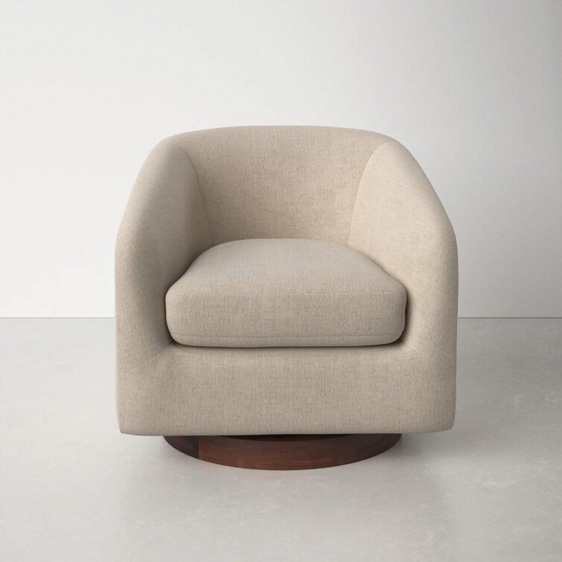 Bennett Upholstered Swivel Barrel Chair