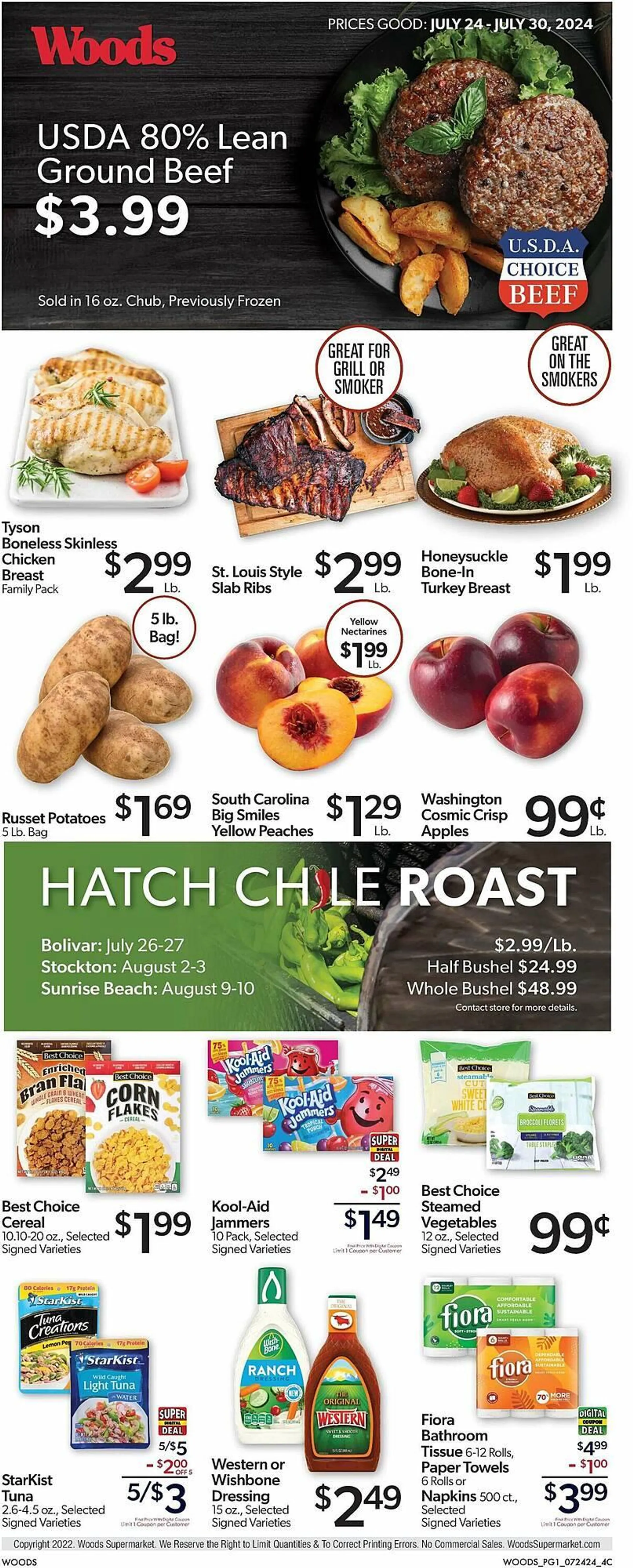 Woods Supermarket Weekly Ad - 1