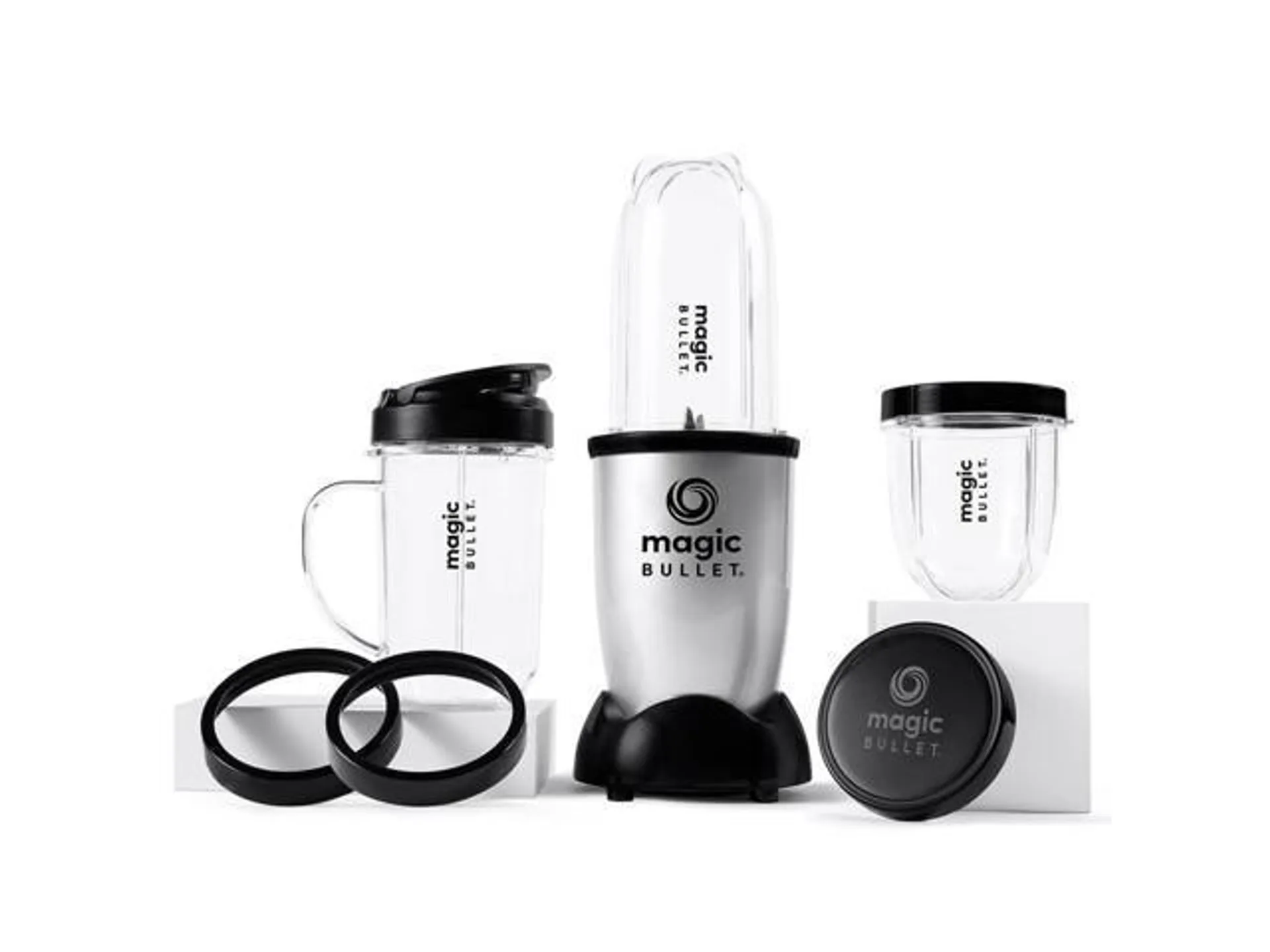 NutriBullet 1200 Watts Blender Combo with Single Serve Cups, Silver