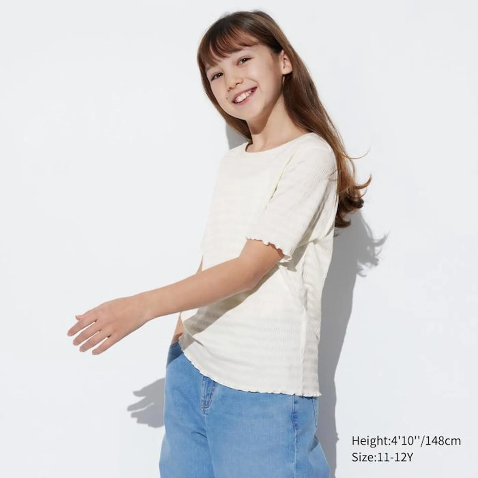 Shirring Short-Sleeve T-Shirt