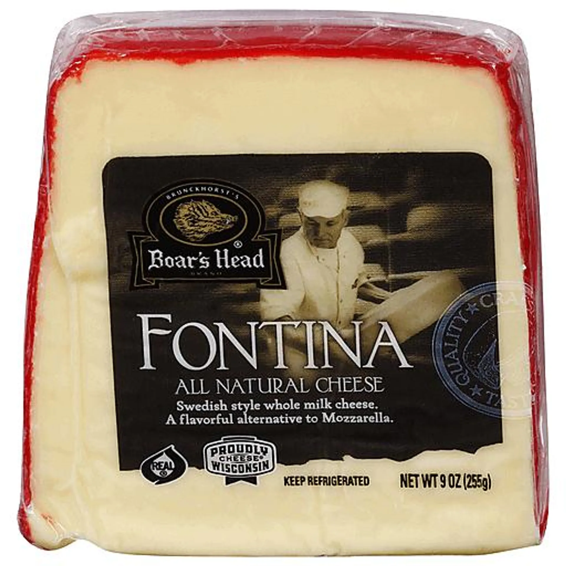 Boar's Head Cheese, Fontina, All Natural 9 oz