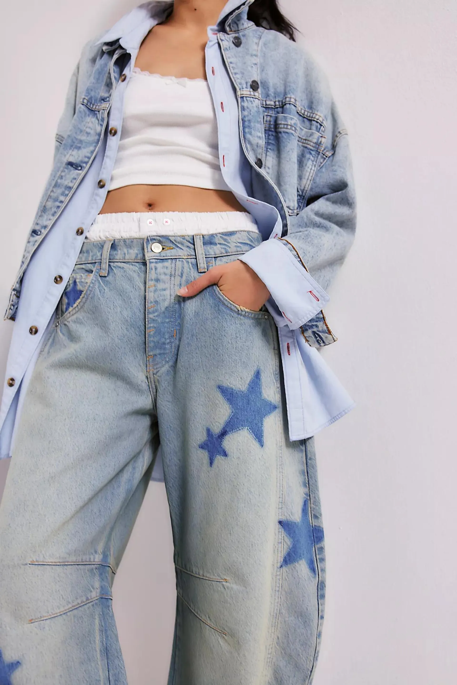 We The Free Good Luck Shadow Patch Jeans