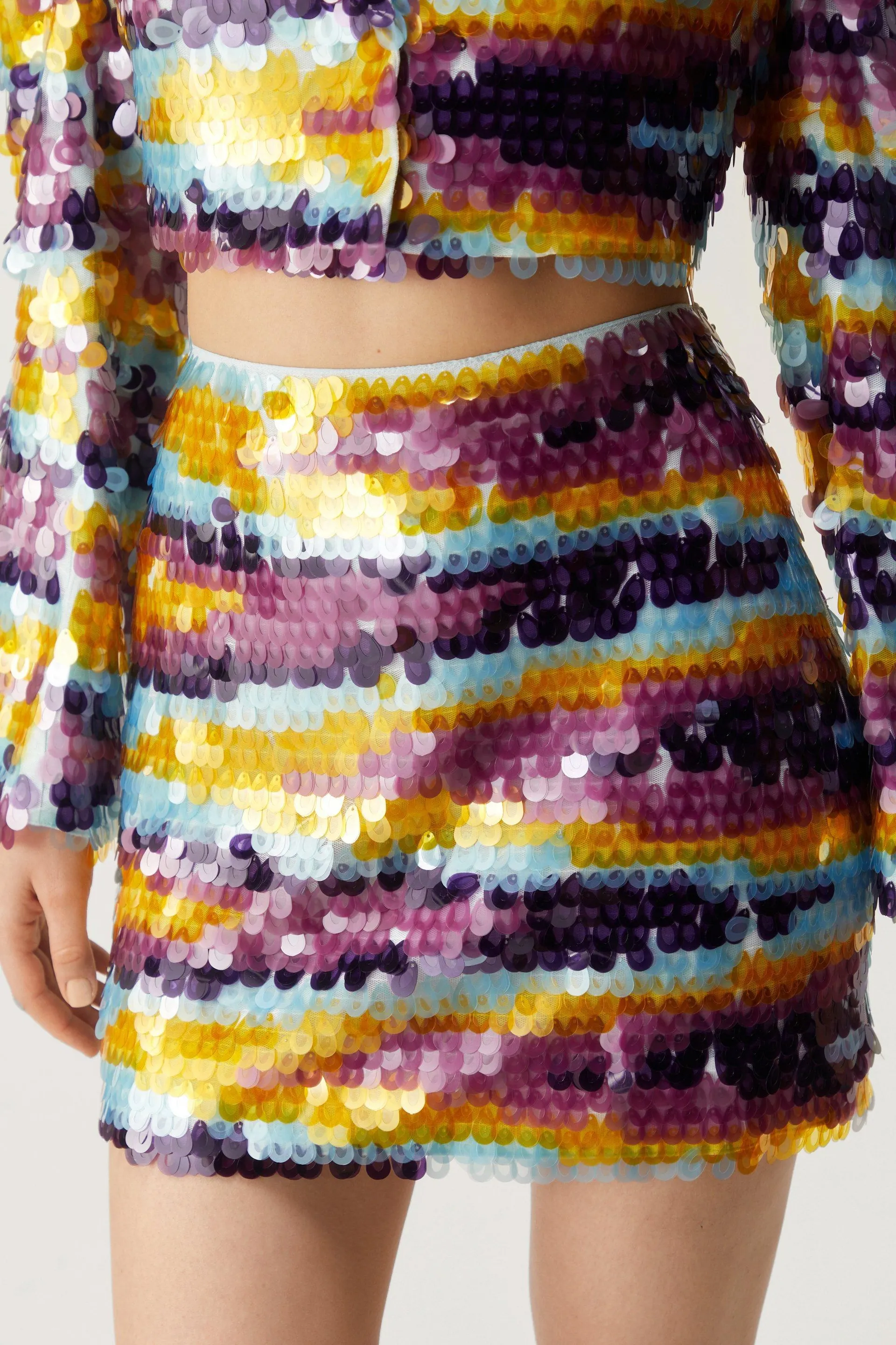 Premium Multicolor Sequin Mini Skirt