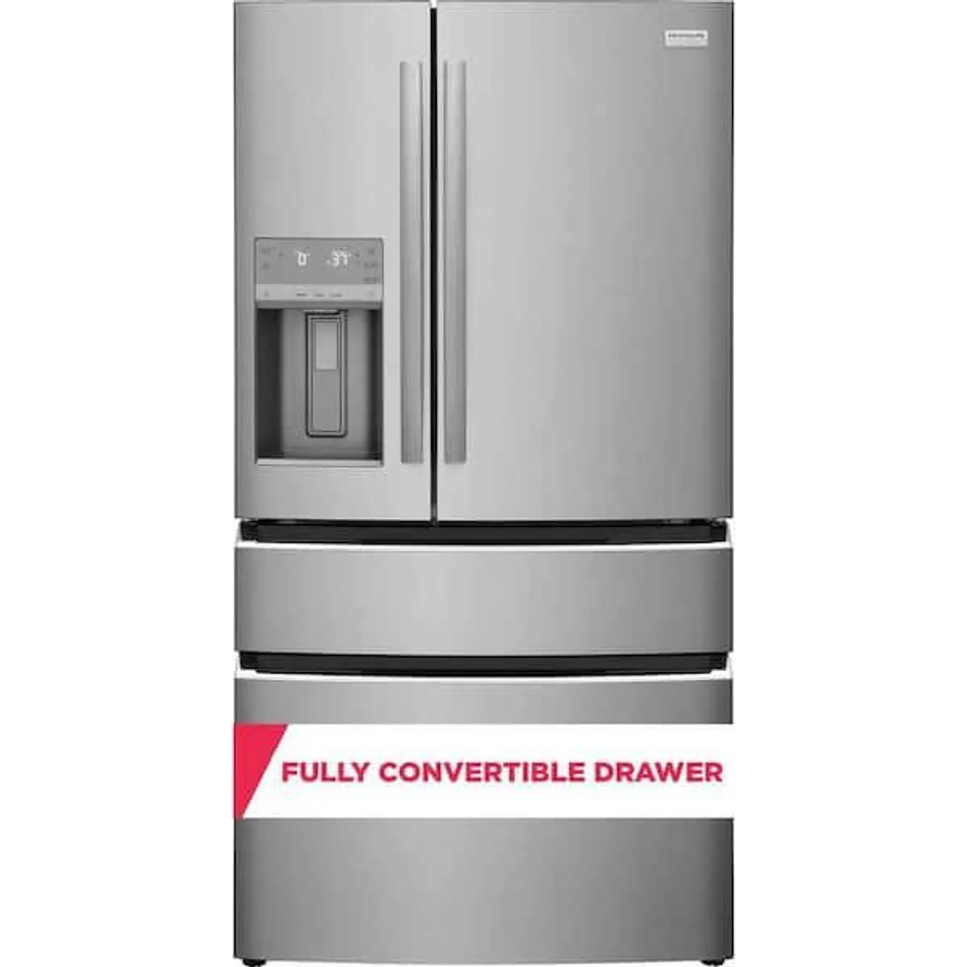 Gallery 21.5 cu. ft. 4-Door French Door Refrigerator in Stainless Steel, Counter-Depth