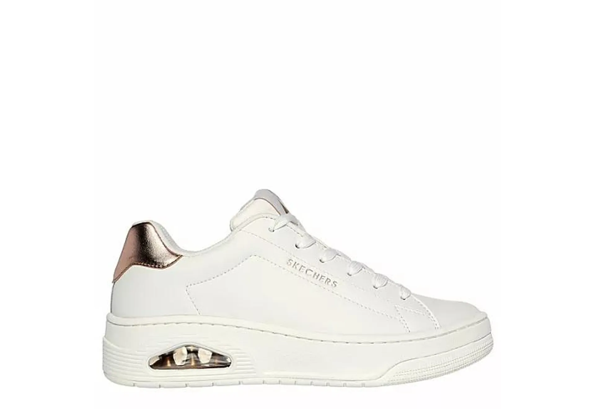 Skechers Womens Uno Courted Air Sneaker - White