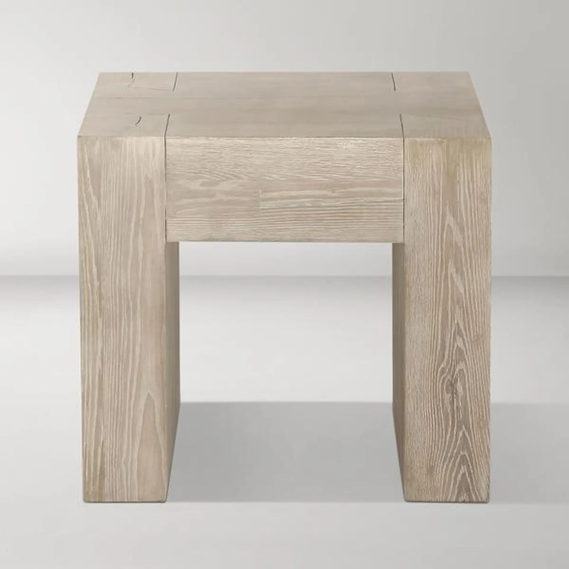 Bristol Reclaimed Oak 24" End Table - Aged Cream