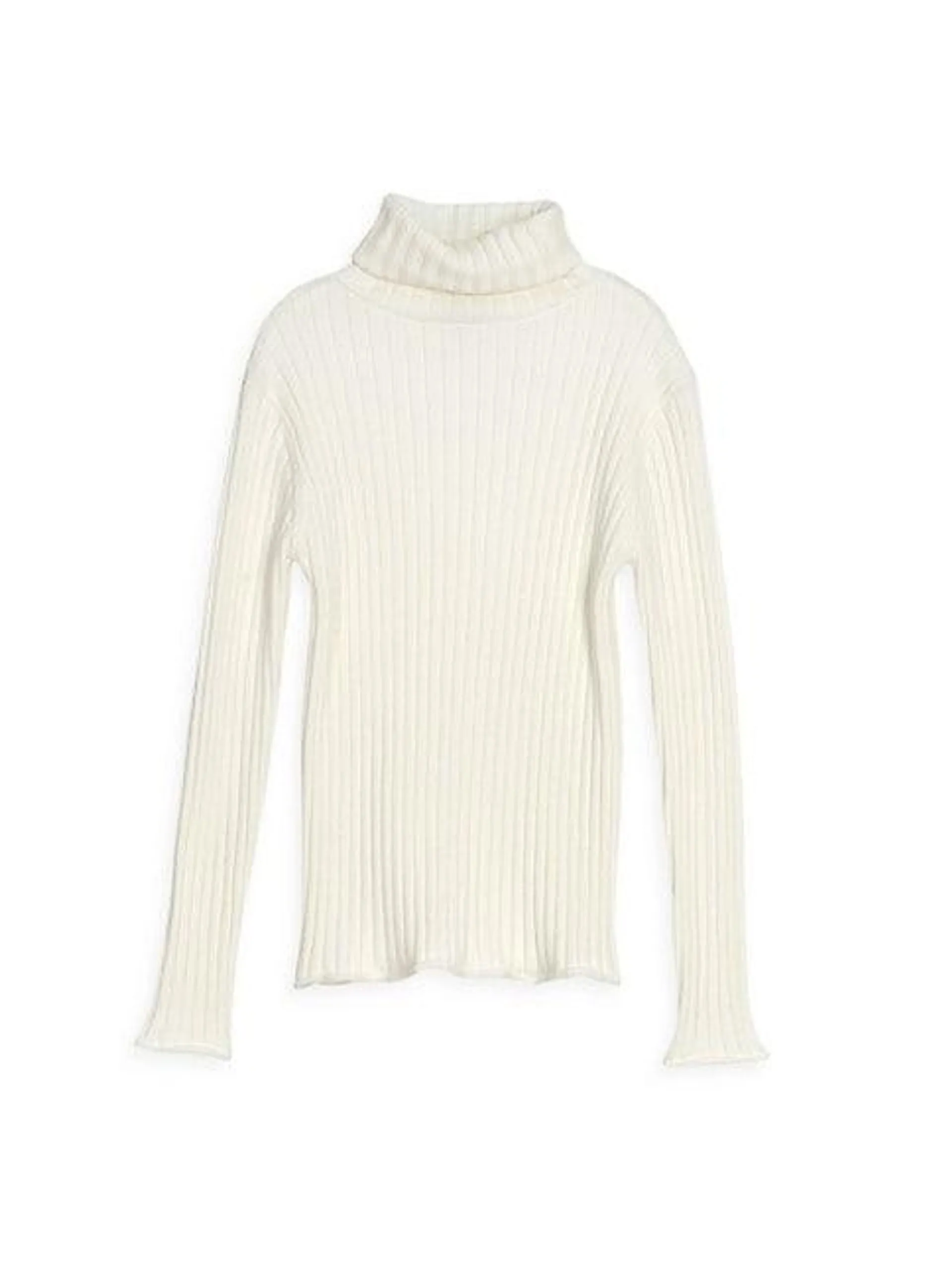 Girl's Knit Rolled-Neck Sweater